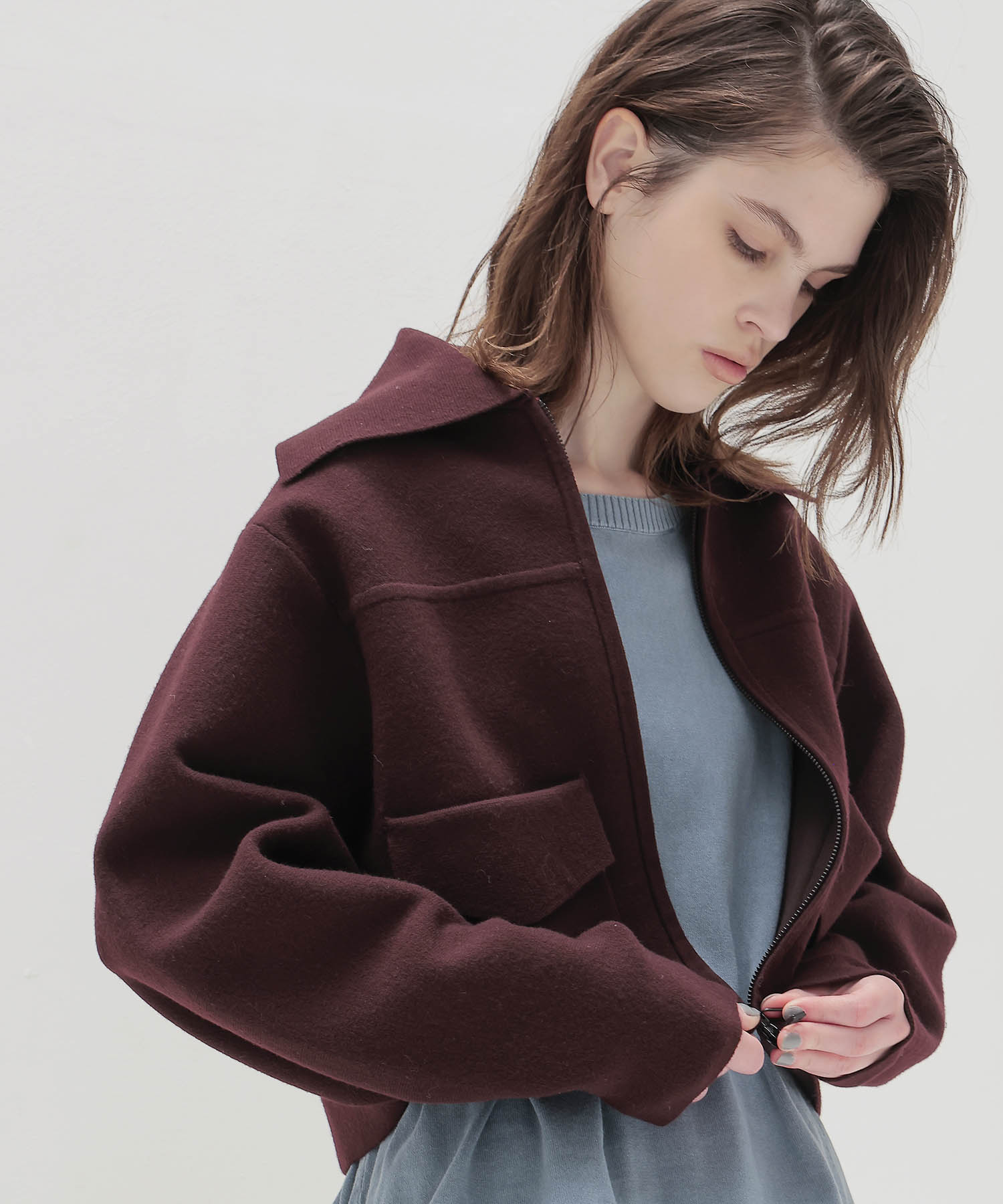 ＜VENIT＞DOUBLE FACE KNIT CARDIGAN