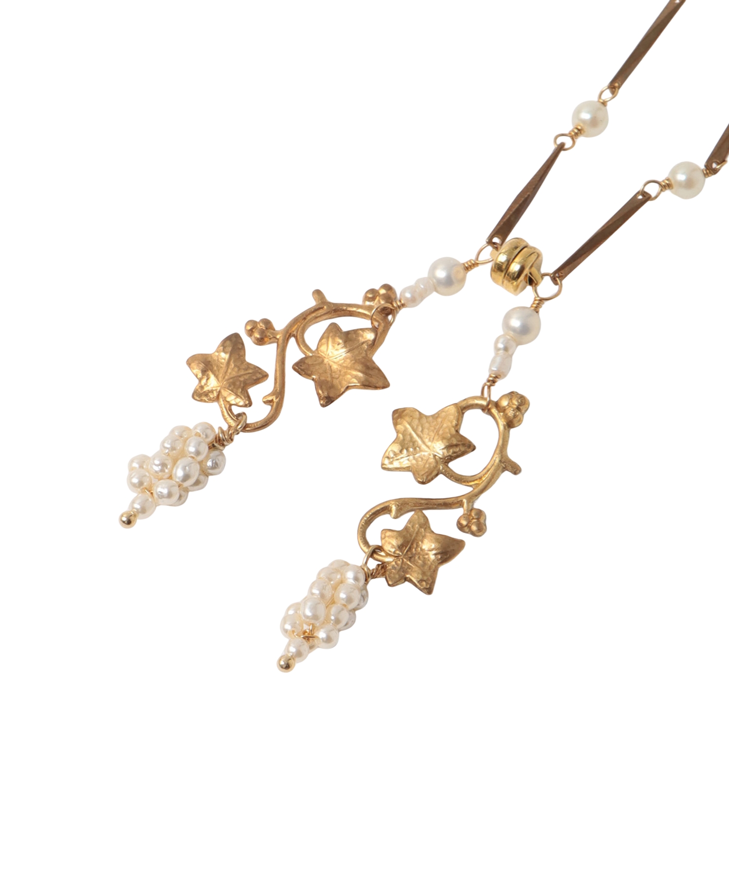 ＜monshiro＞budou nitori Lariat necklace