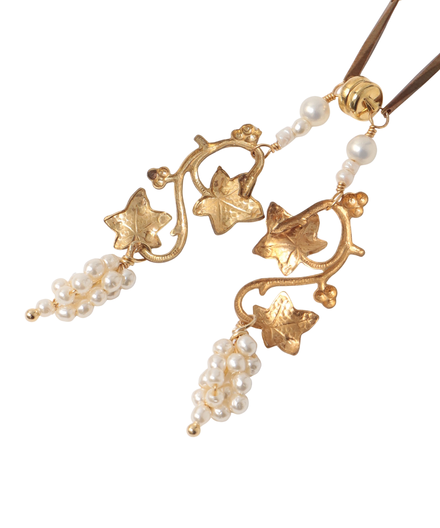 ＜monshiro＞budou nitori Lariat necklace