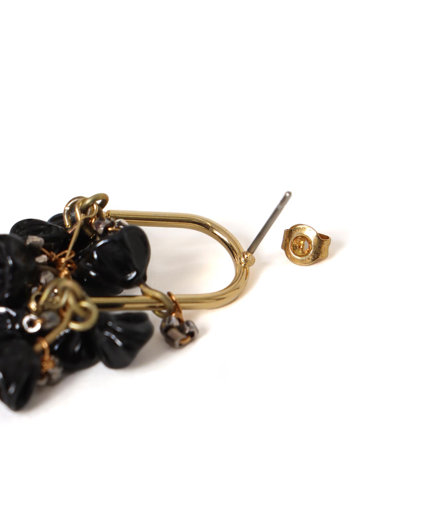 ＜monshiro＞Hollyhock bouquet earring