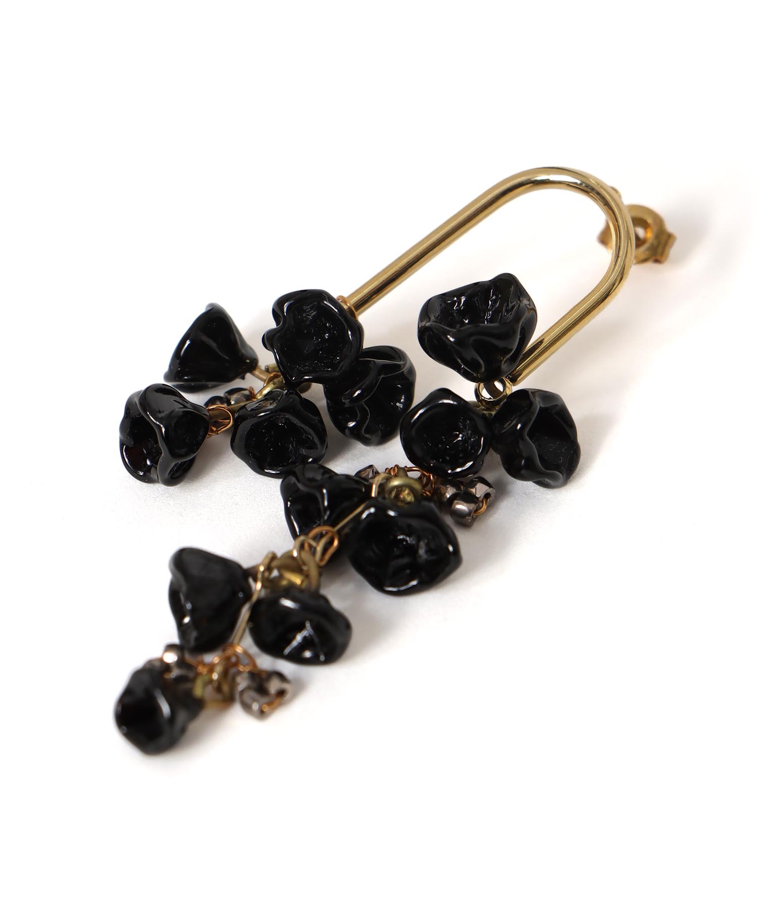 ＜monshiro＞Hollyhock bouquet earring