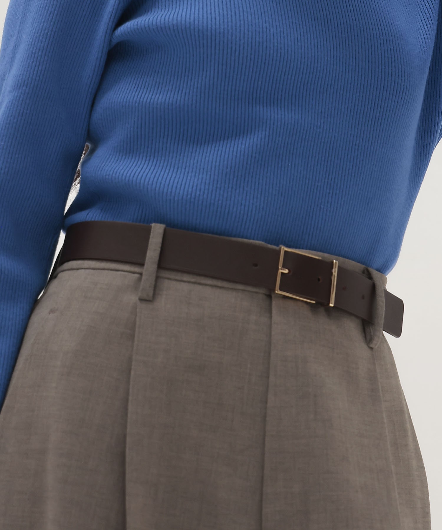 ＜MAISON BOINET＞gold square belt