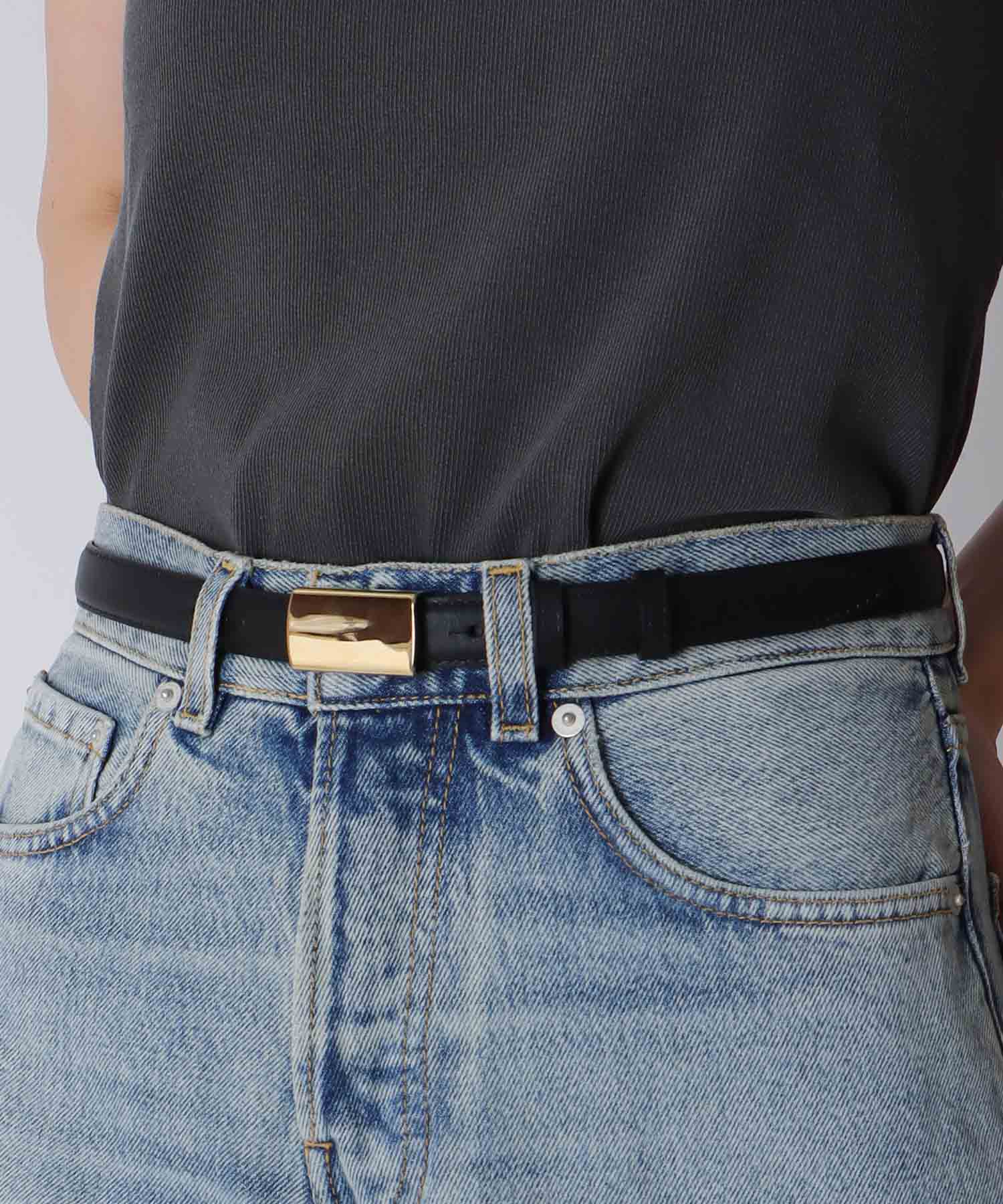 ＜MAISON BOINET＞flat plate belt