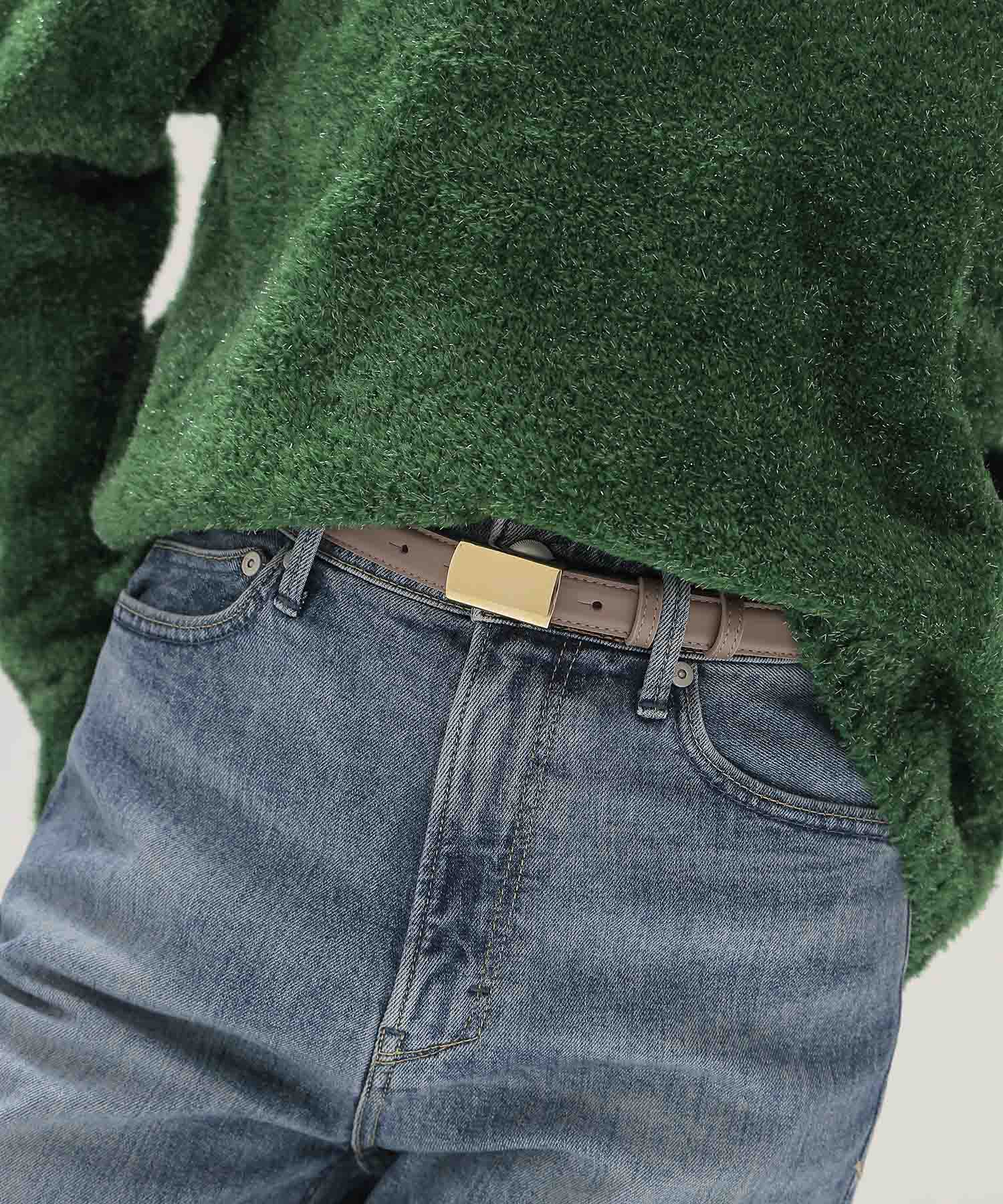 ＜MAISON BOINET＞flat plate belt