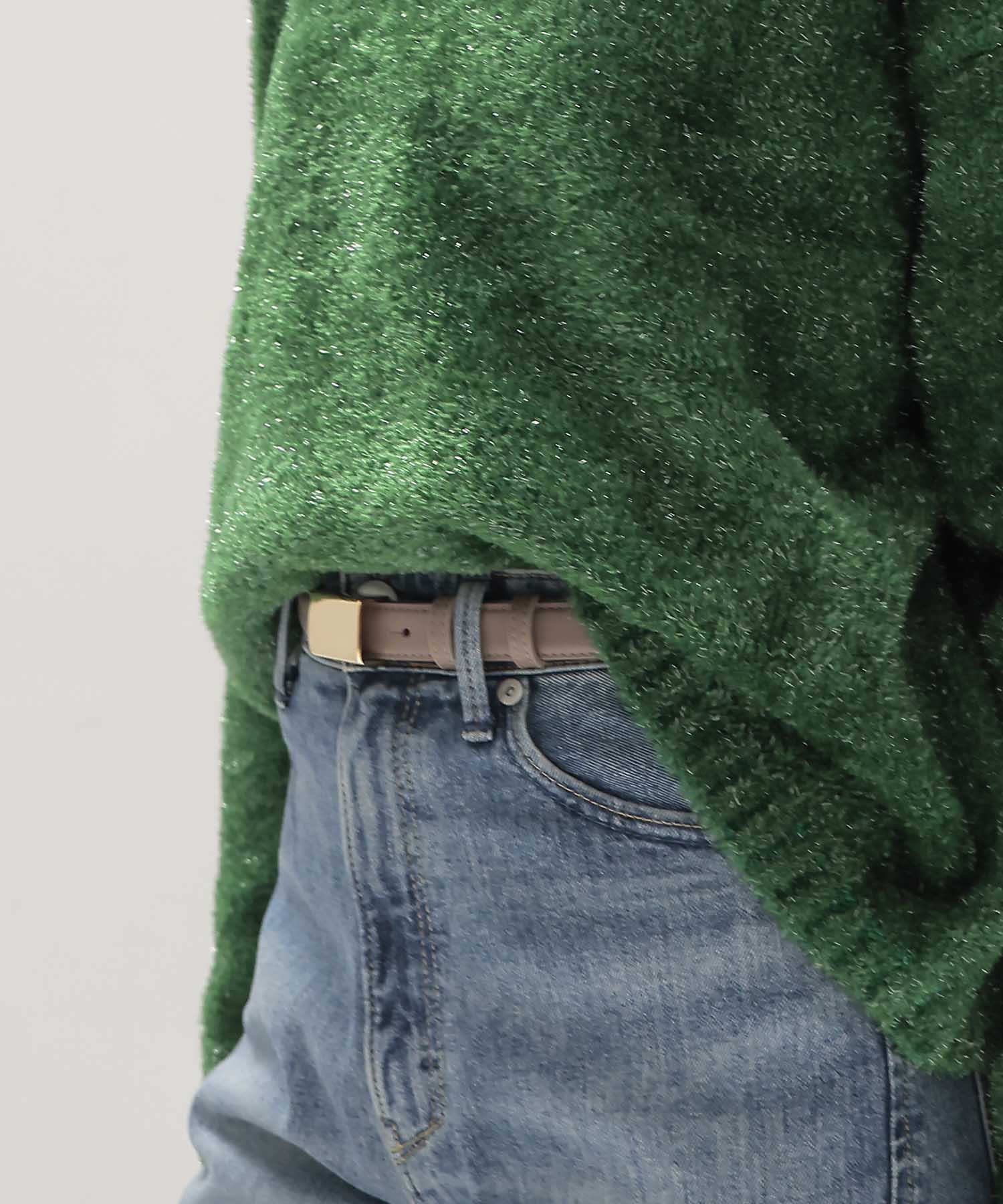 ＜MAISON BOINET＞flat plate belt