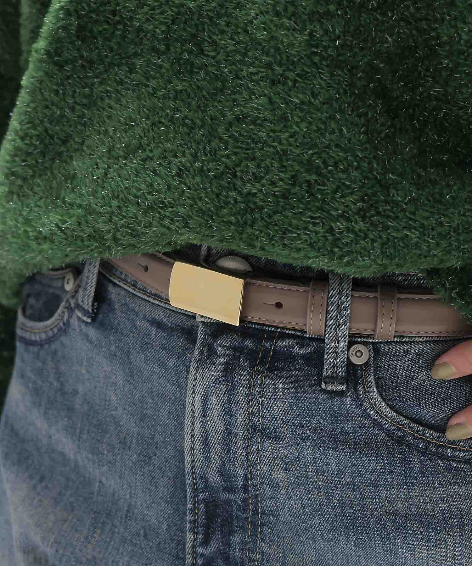 ＜MAISON BOINET＞flat plate belt