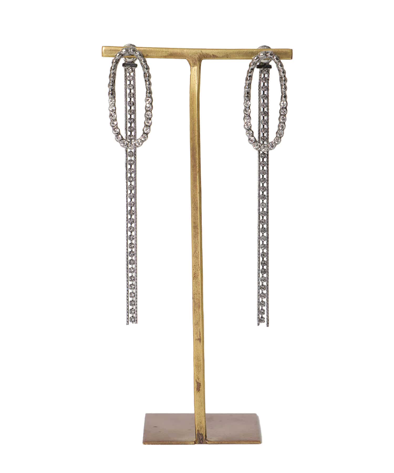 ＜ADER.bijoux＞CUTSTEEL sparkle fringe pierce