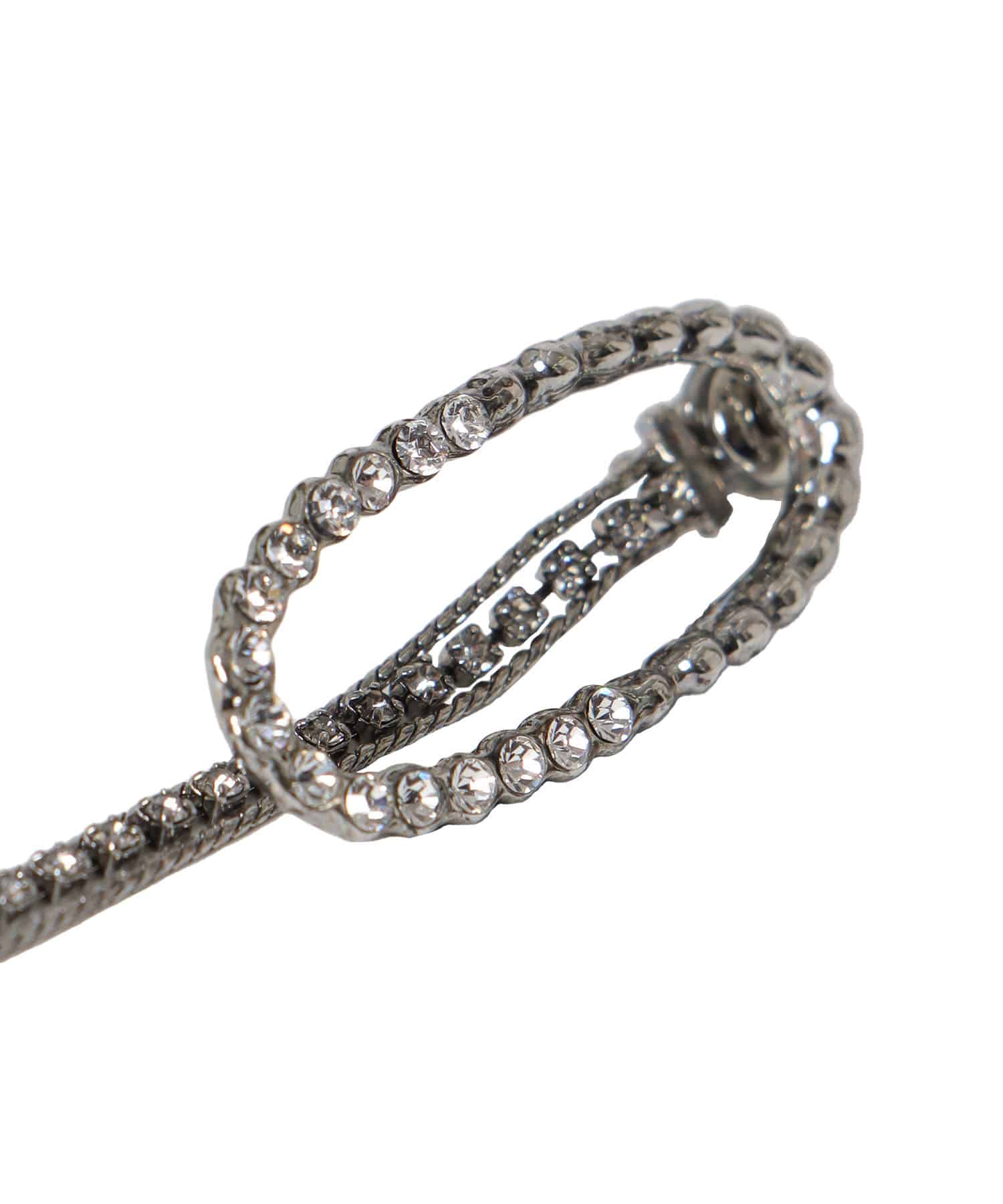 ＜ADER.bijoux＞CUTSTEEL sparkle fringe pierce