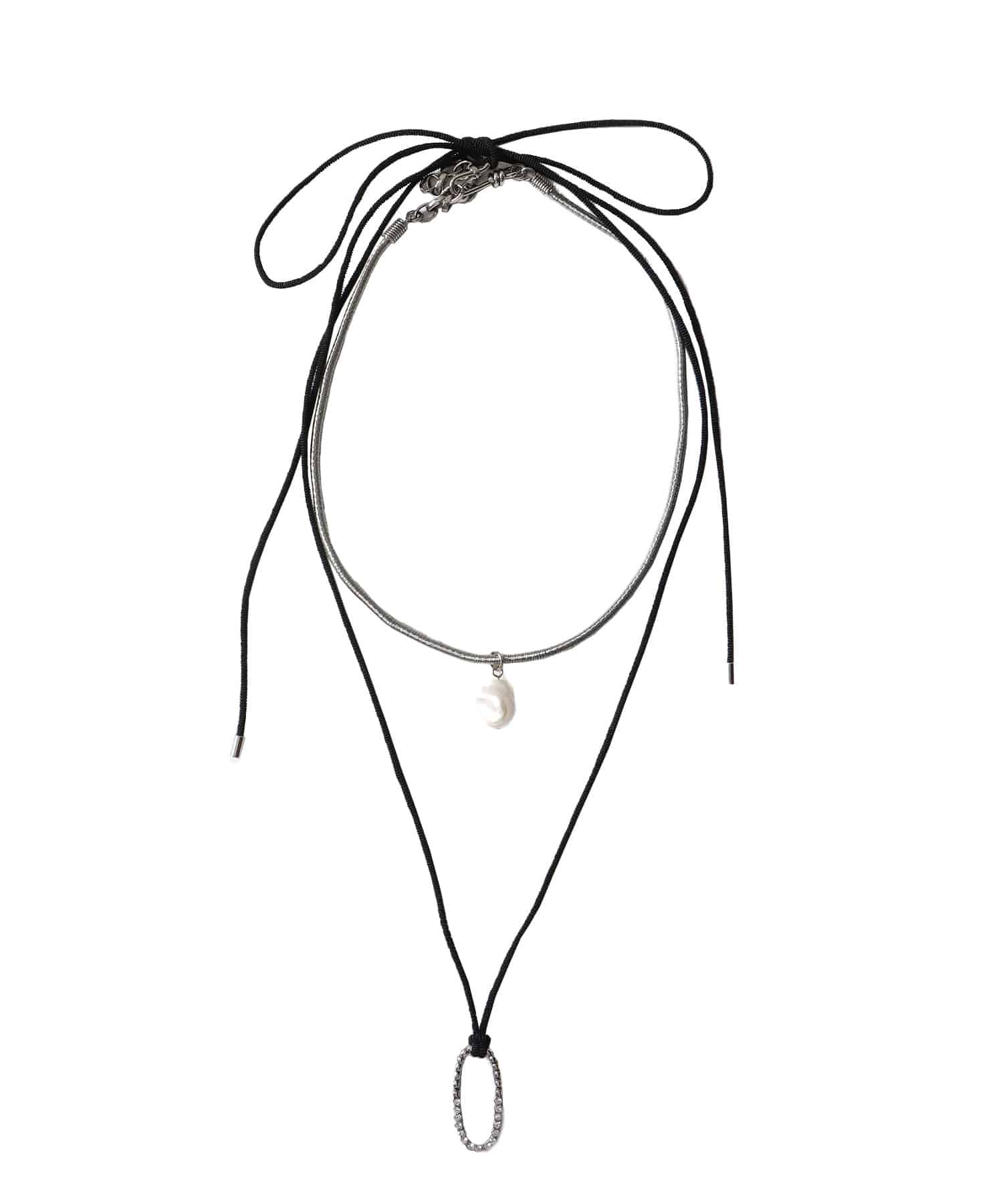 ＜ADER.bijoux＞CUTSTEEL sparkle choker and pendant