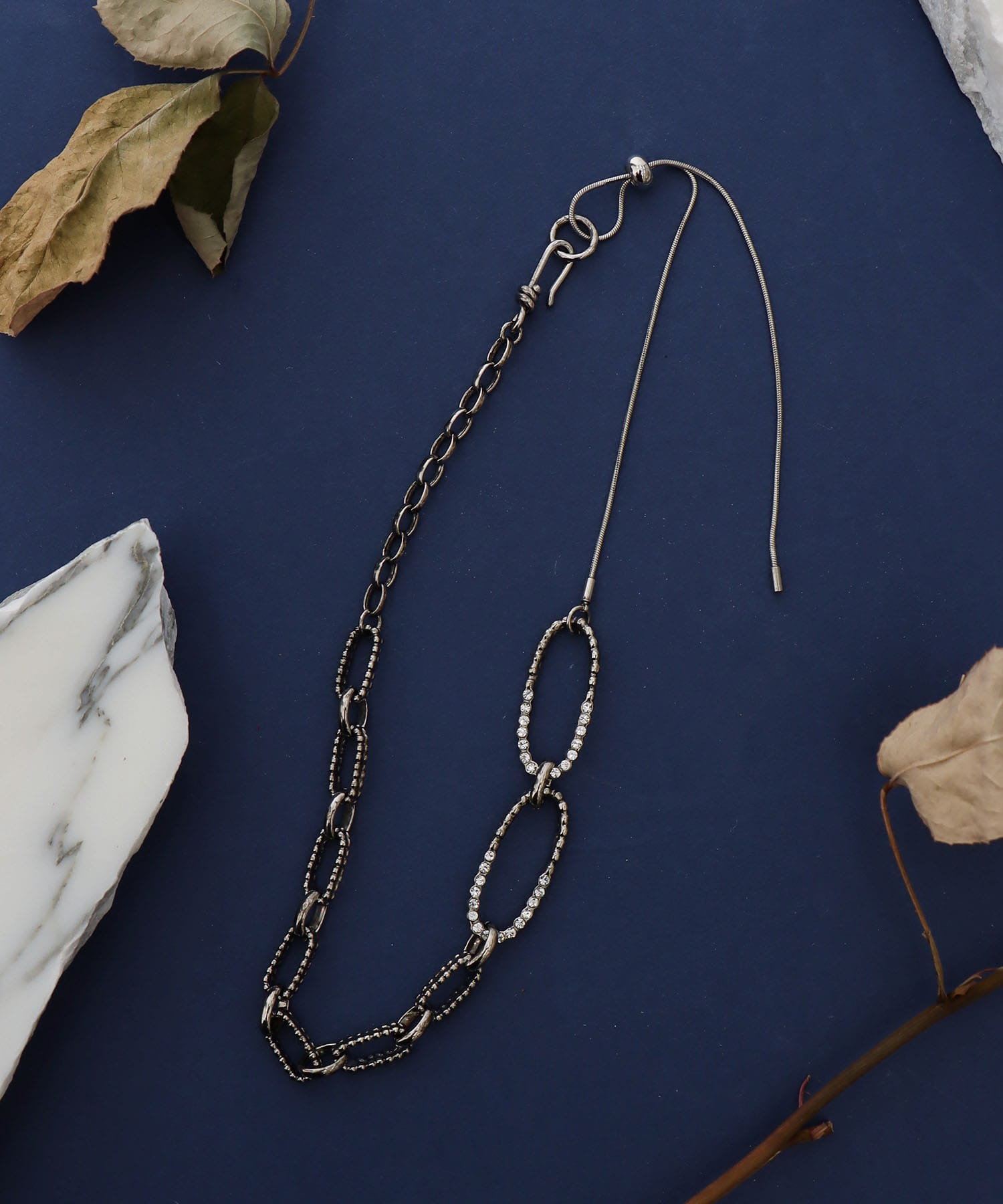 ＜ADER.bijoux＞CUTSTEEL sparkle short necklace