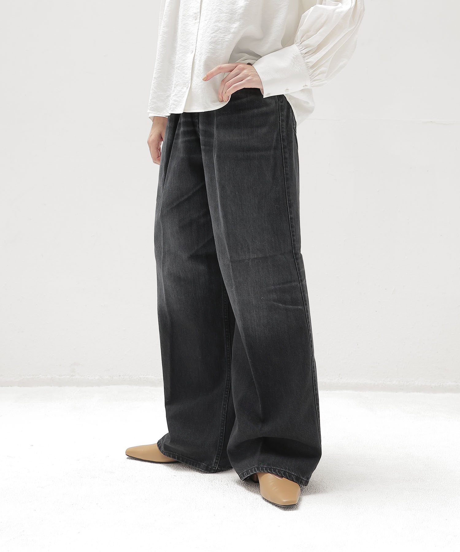 ＜HAIKURE＞CANDY BLACK TENCEL  ASIAN FIT