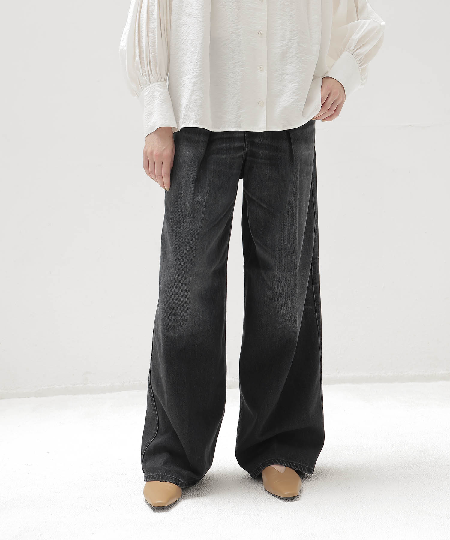 ＜HAIKURE＞CANDY BLACK TENCEL  ASIAN FIT