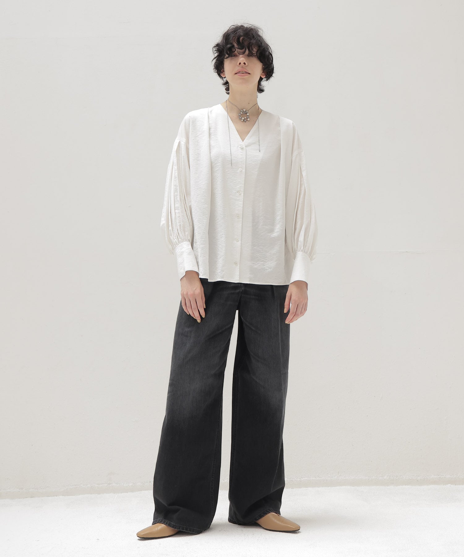 ＜HAIKURE＞CANDY BLACK TENCEL  ASIAN FIT