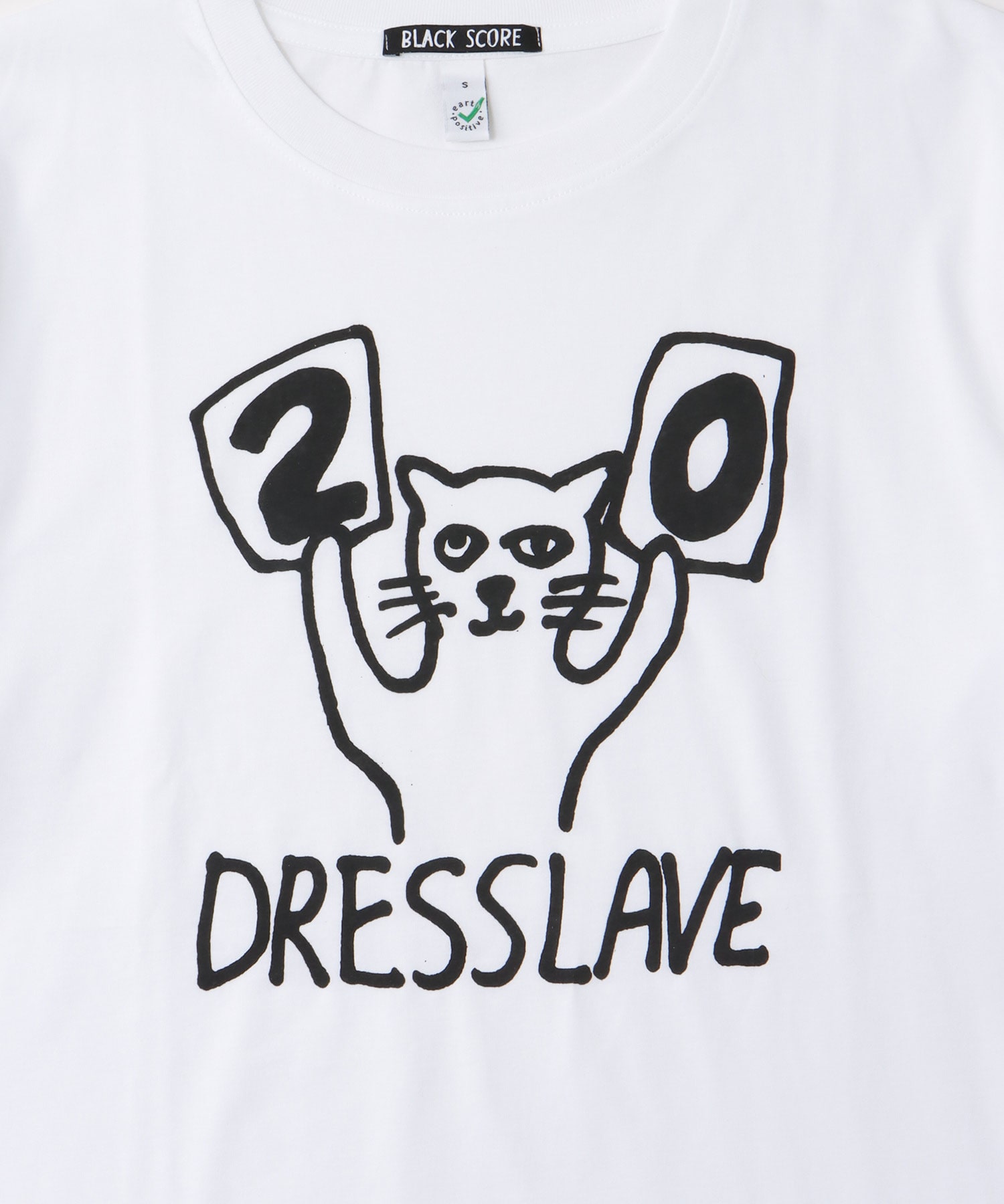 ＜BLACK SCORE × DRESSLAVE＞20th round cat long tee
