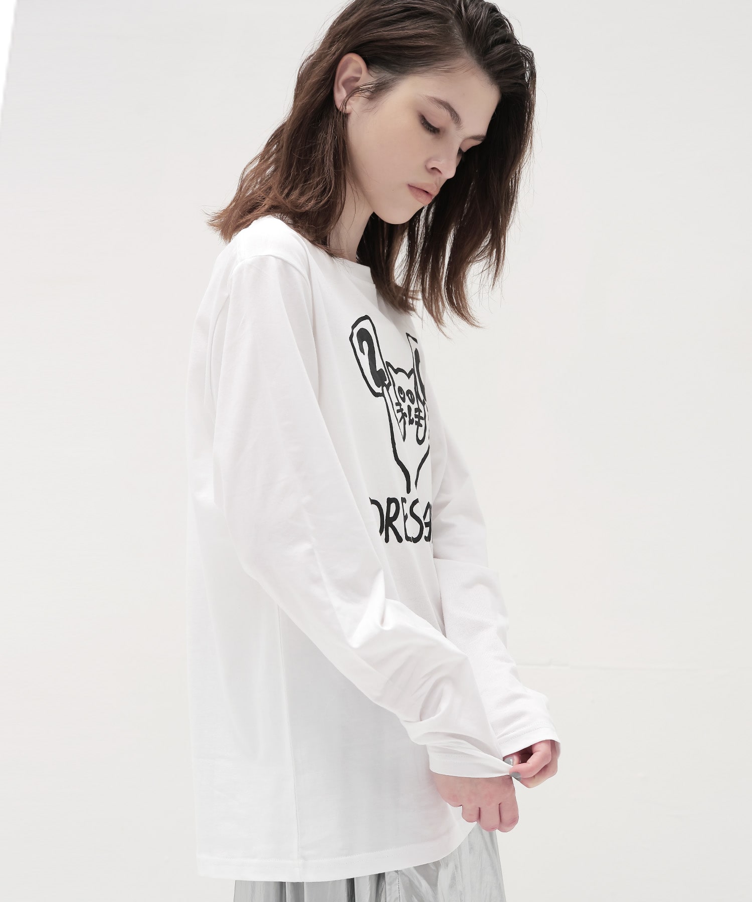 ＜BLACK SCORE × DRESSLAVE＞20th round cat long tee