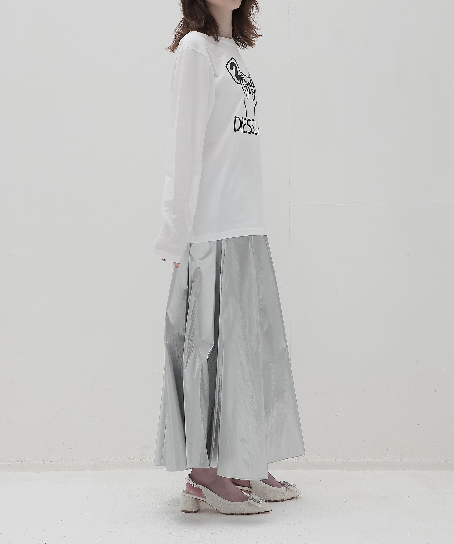 ＜BLACK SCORE × DRESSLAVE＞20th round cat long tee