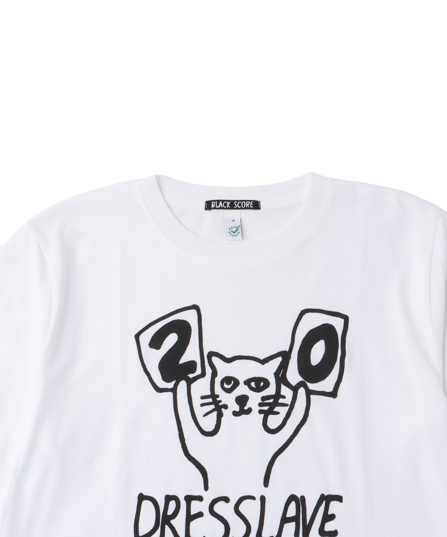 ＜BLACK SCORE × DRESSLAVE＞20th round cat long tee