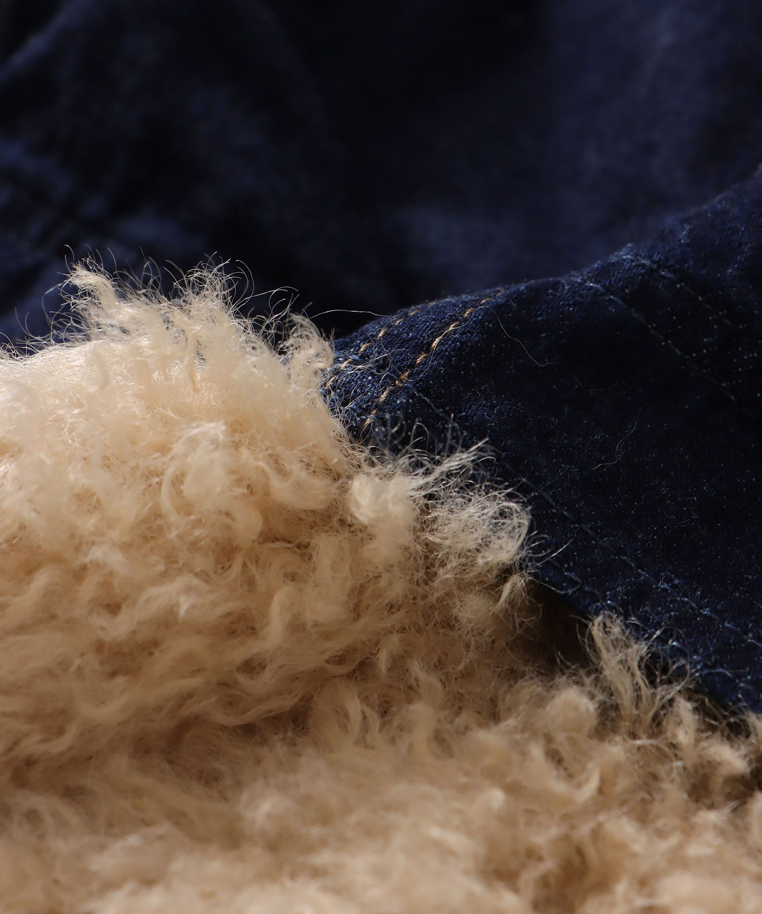 ＜STUMBLY＞Fur Trim Combination Denim JK