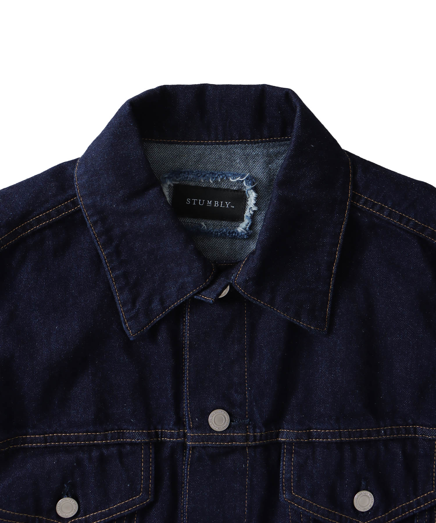 ＜STUMBLY＞Fur Trim Combination Denim JK