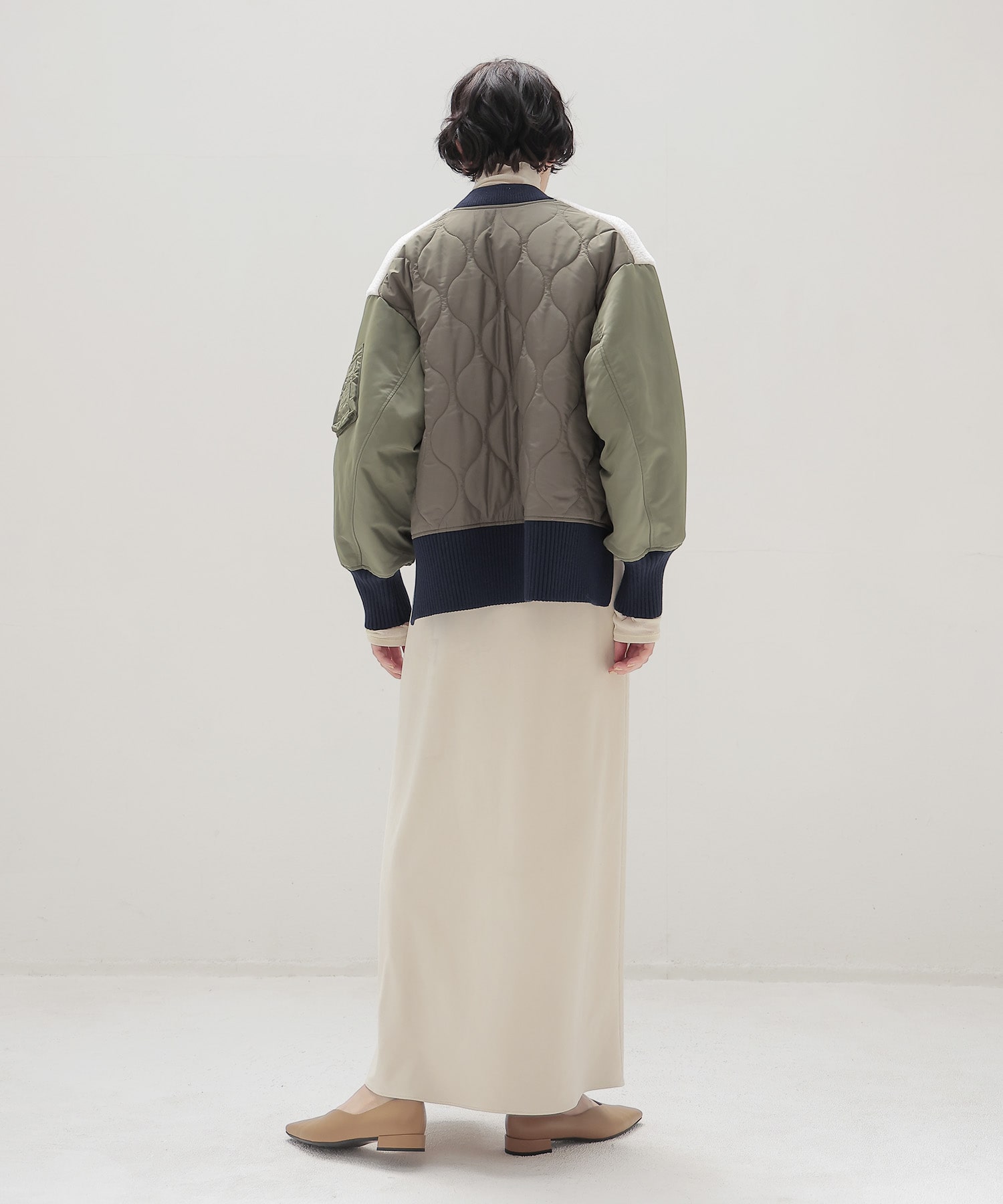 ＜STUMBLY＞Boa/Quilted MA-1 Combination JK