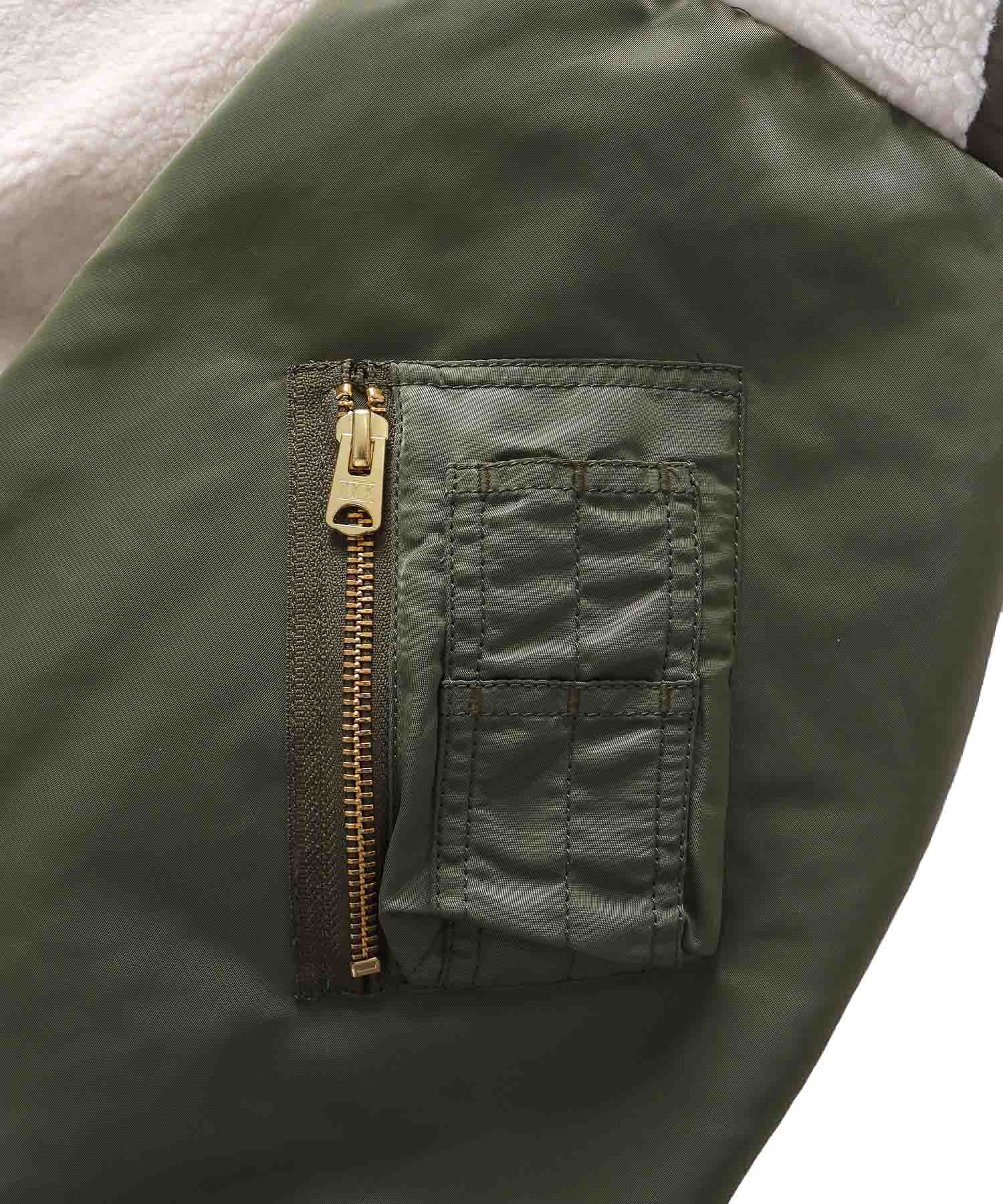 ＜STUMBLY＞Boa/Quilted MA-1 Combination JK