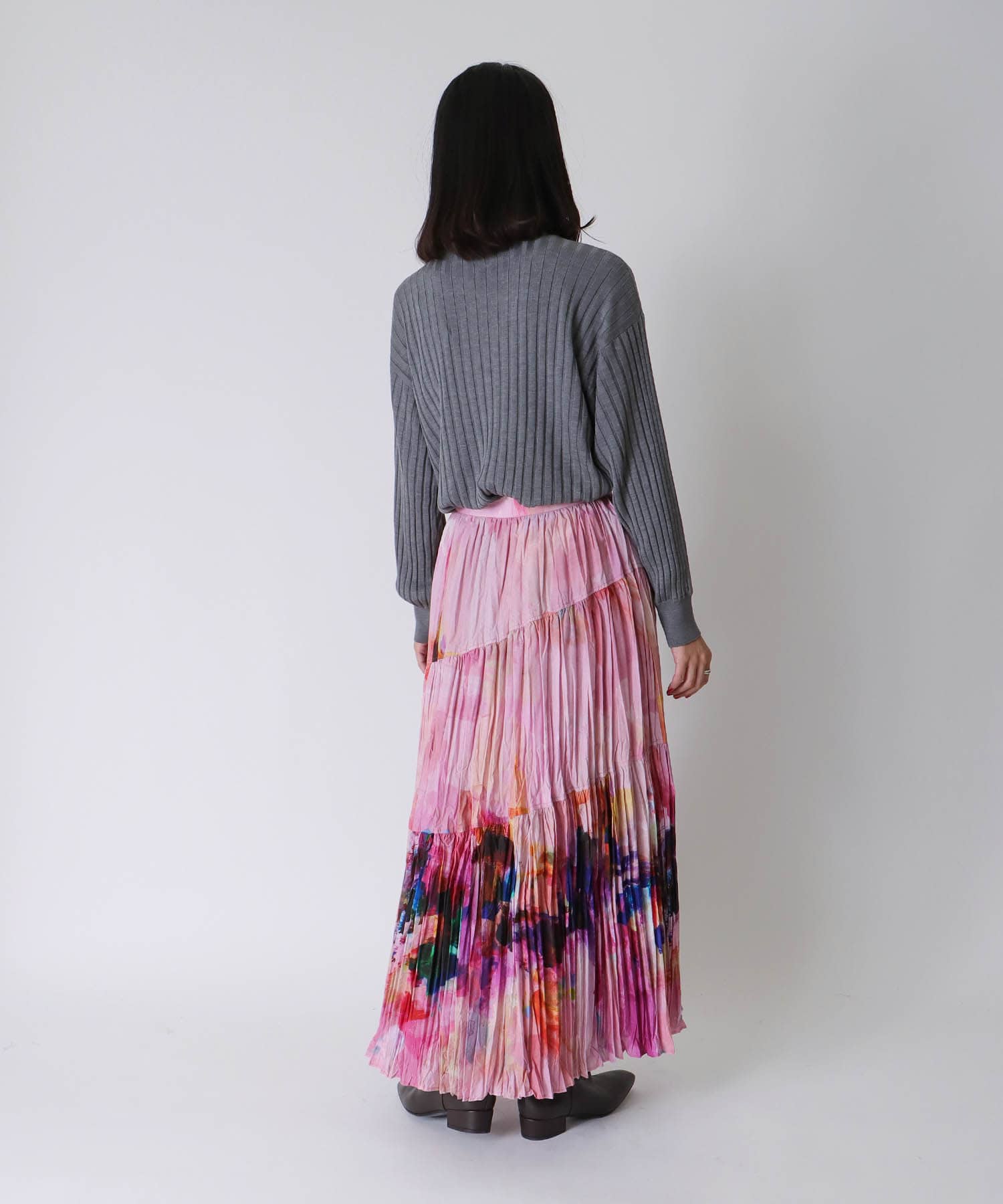 ＜STUMBLY＞Crushed Art Print Skirt
