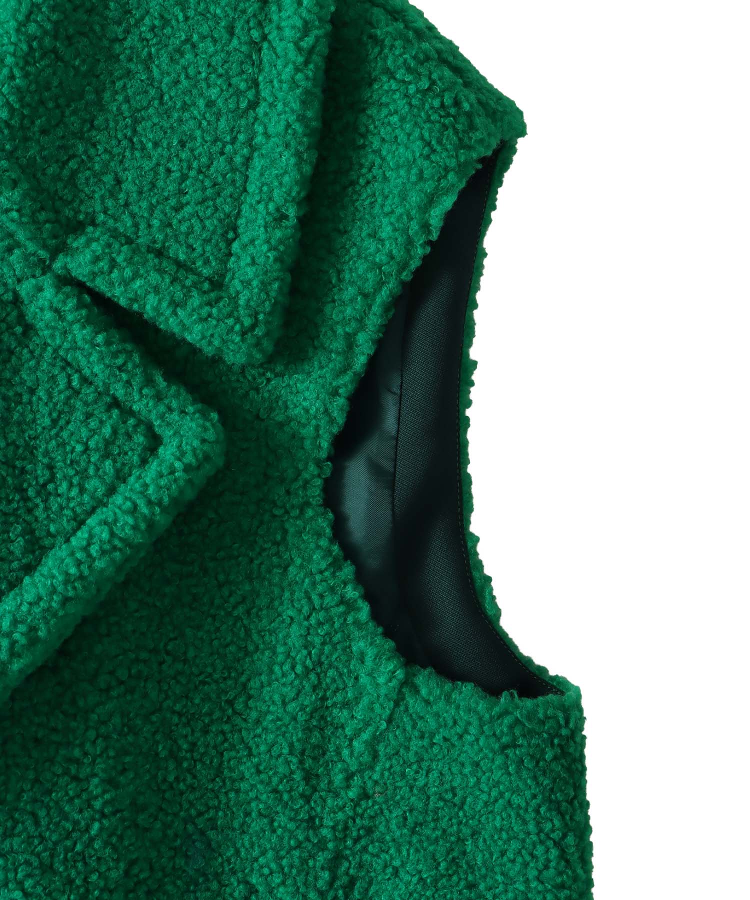 ＜STUMBLY＞New Silhouette Boa Gilet