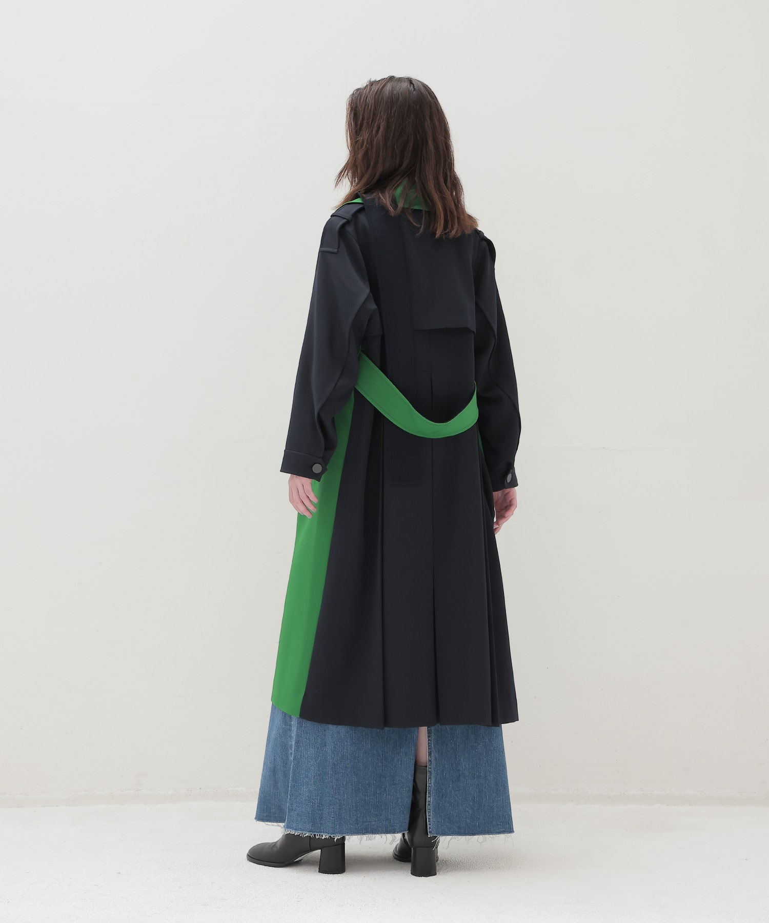 ＜STUMBLY × DRESSLAVE＞Color Blocking Officer Trench Coat