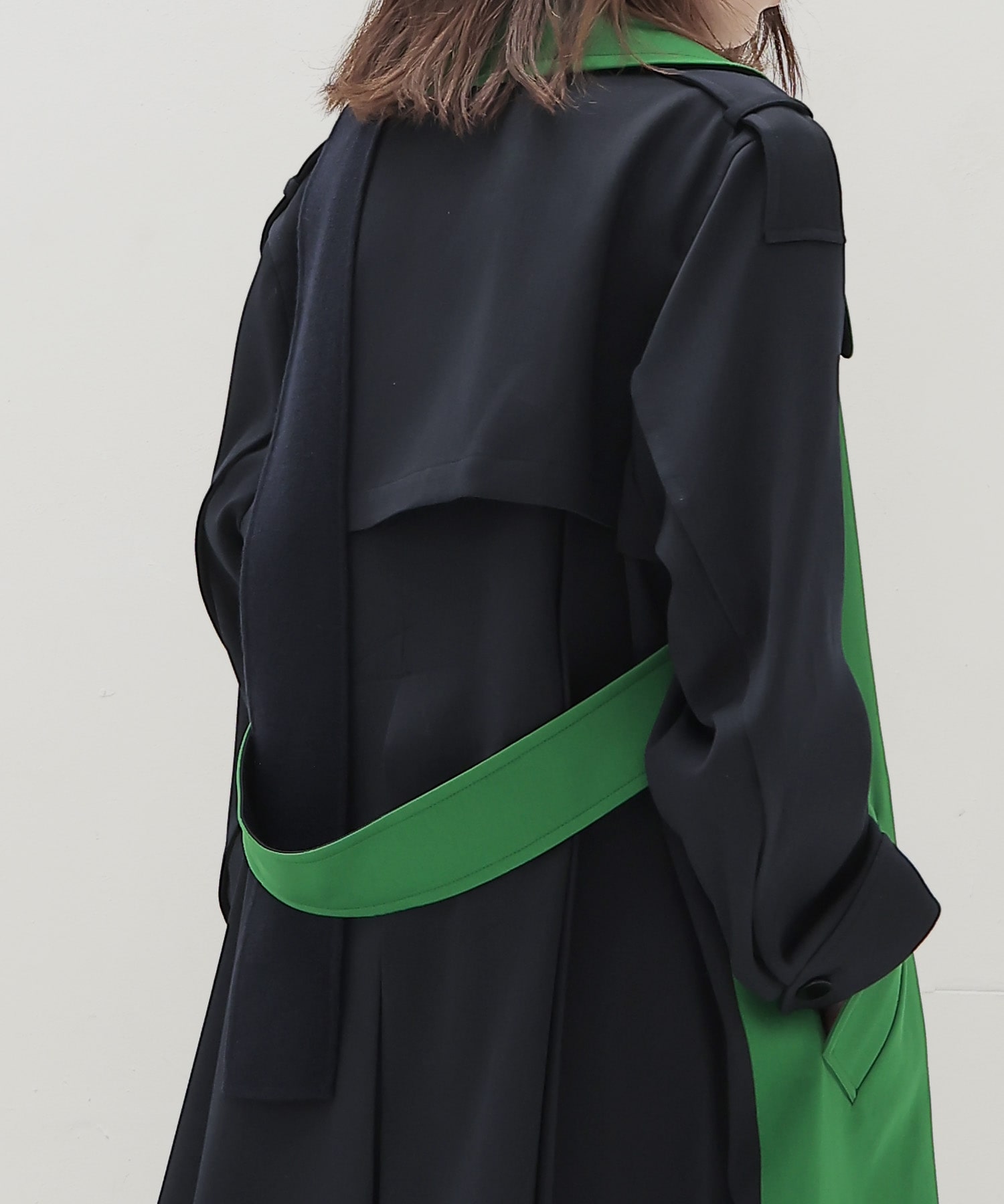 ＜STUMBLY × DRESSLAVE＞Color Blocking Officer Trench Coat