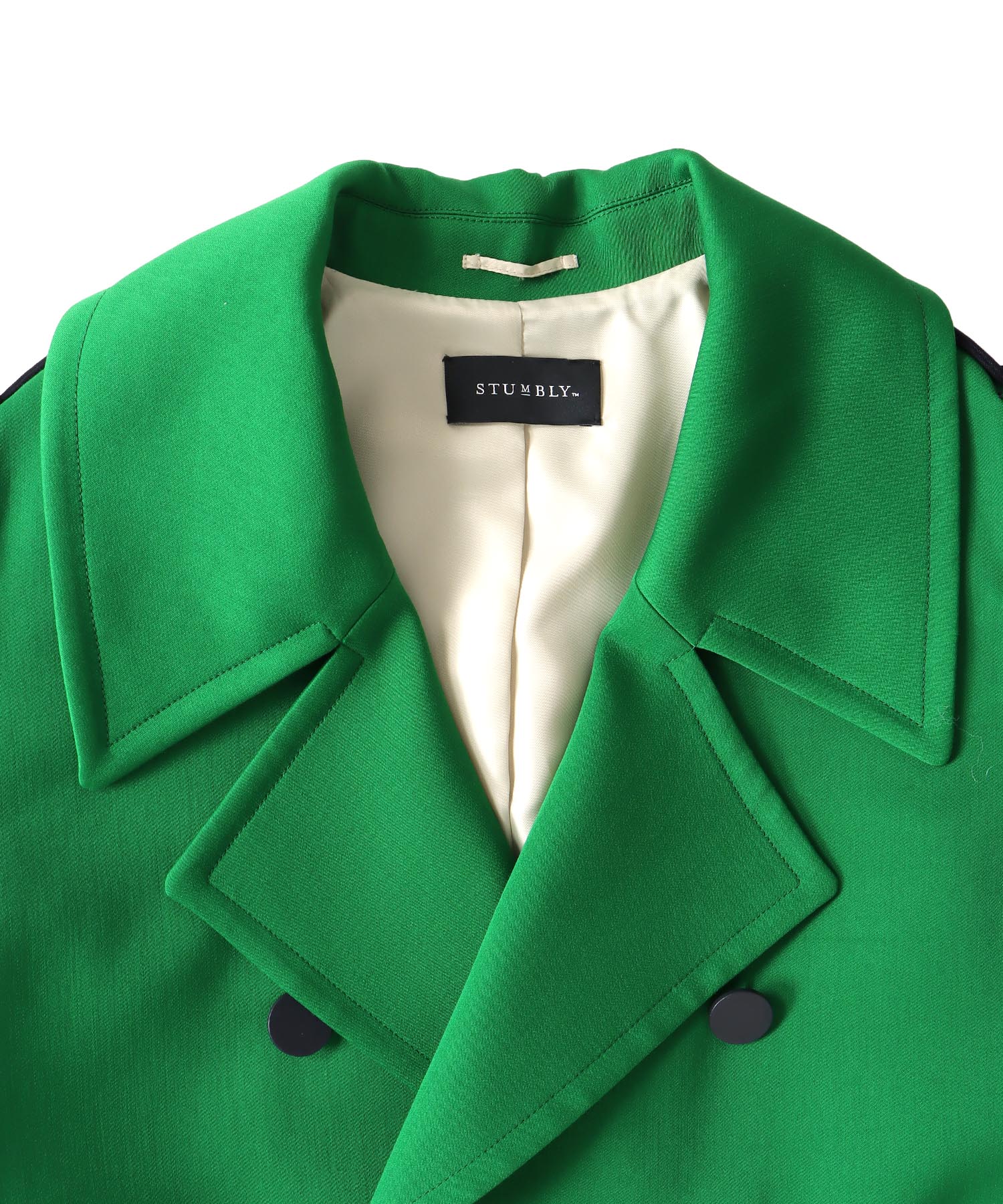 ＜STUMBLY × DRESSLAVE＞Color Blocking Officer Trench Coat