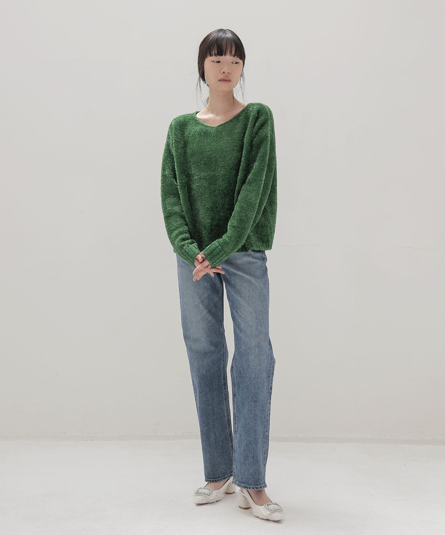 ＜STUMBLY＞Glitter Yarn Pullover