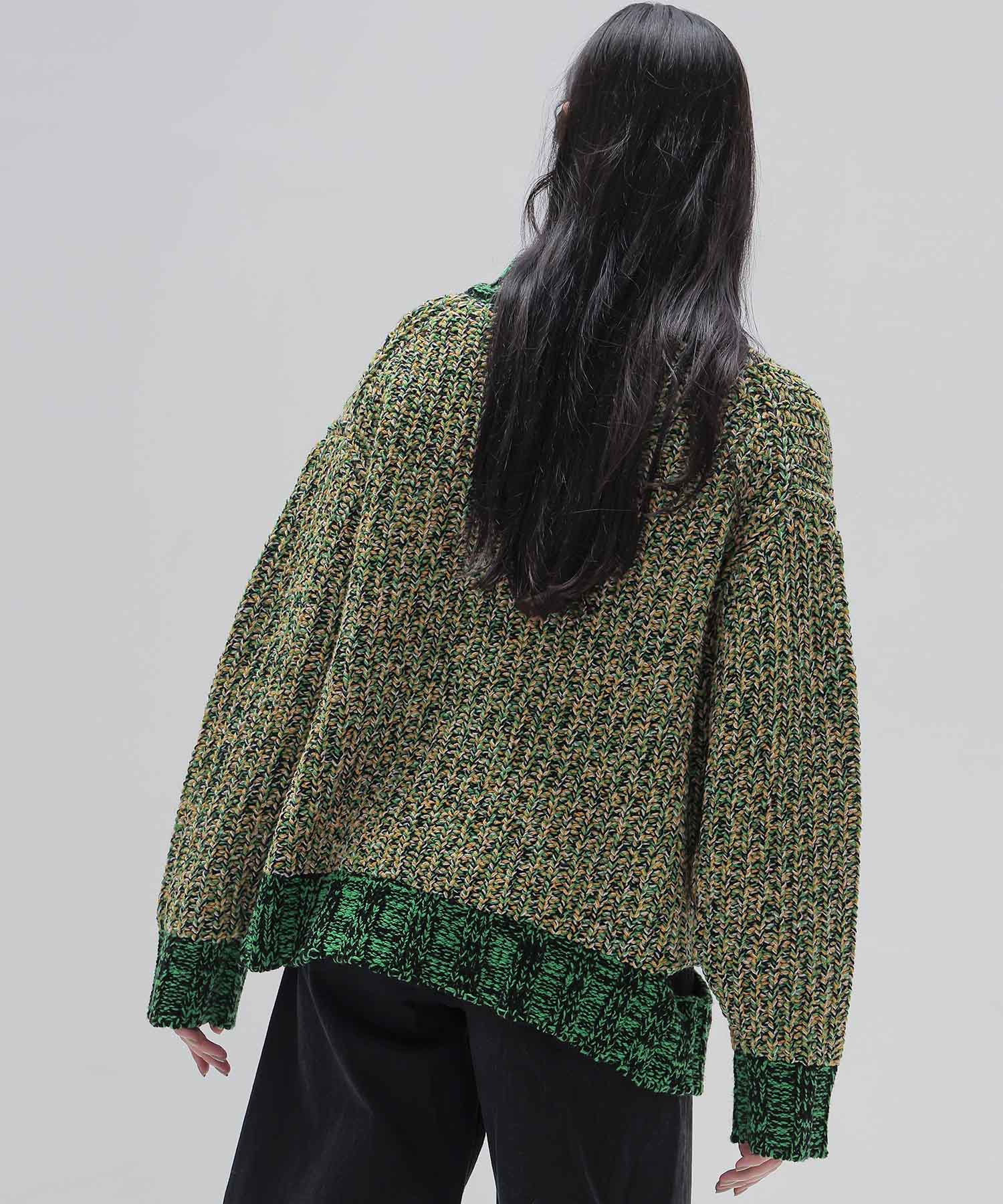＜STUMBLY＞Mixed Color Yarn Pullover