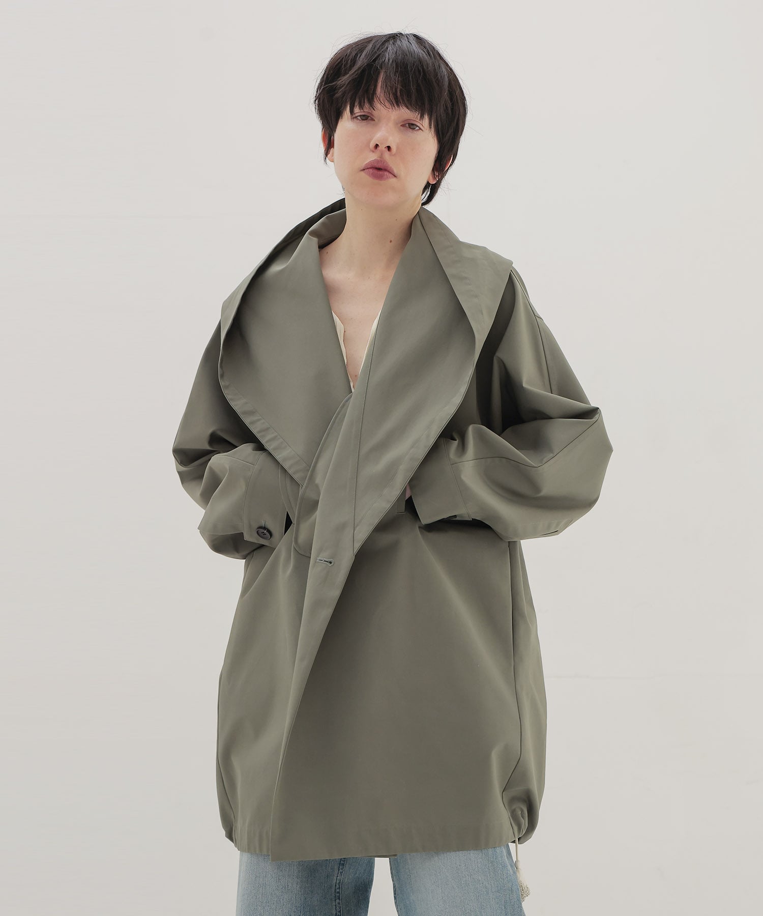 ＜endalence＞essencial hoodie midi coat