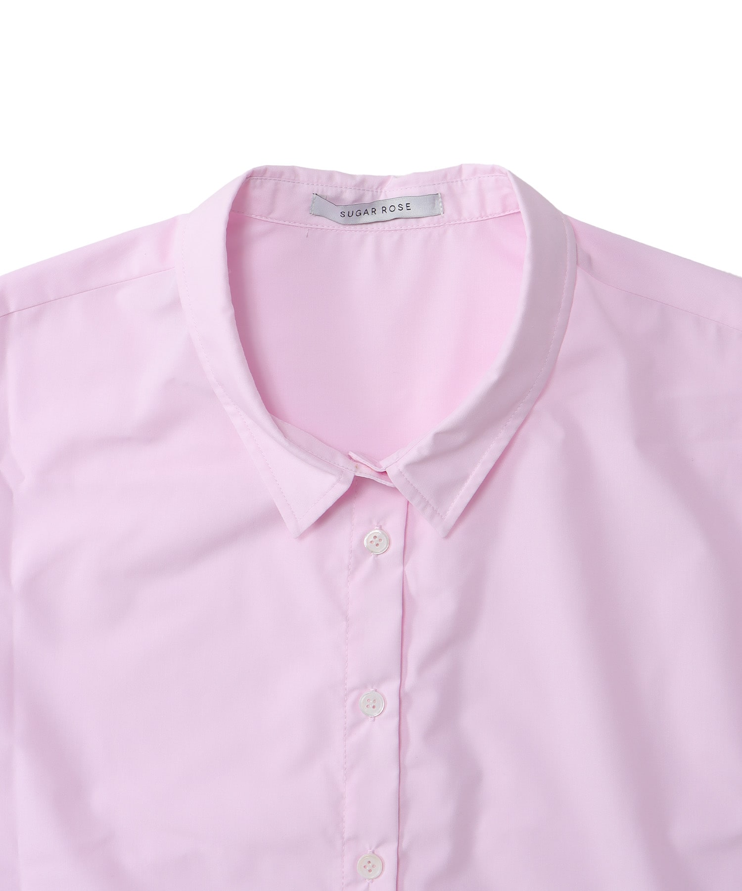 ＜Sugar Rose＞side tuck drape blouse