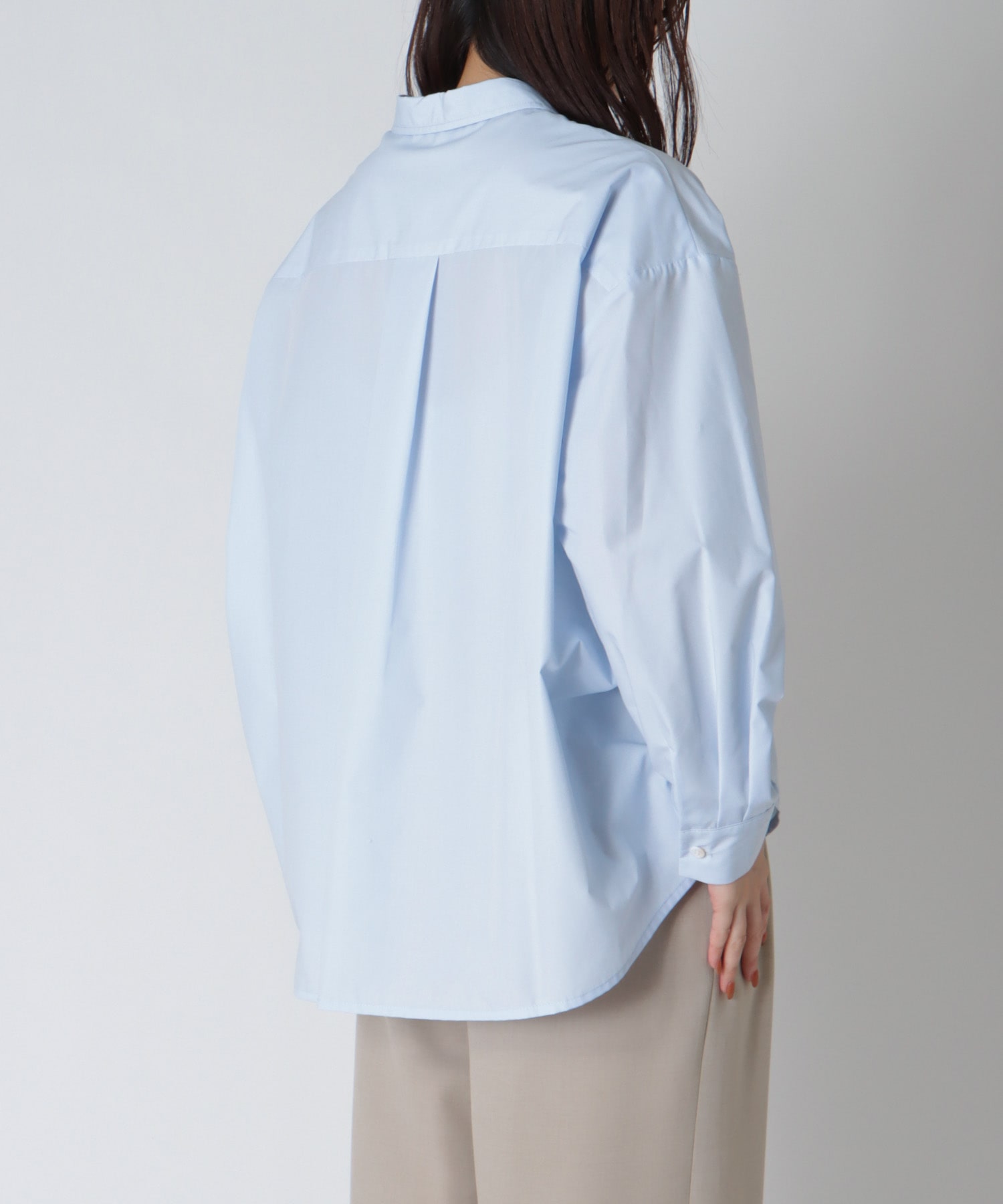 ＜Sugar Rose＞side tuck drape blouse