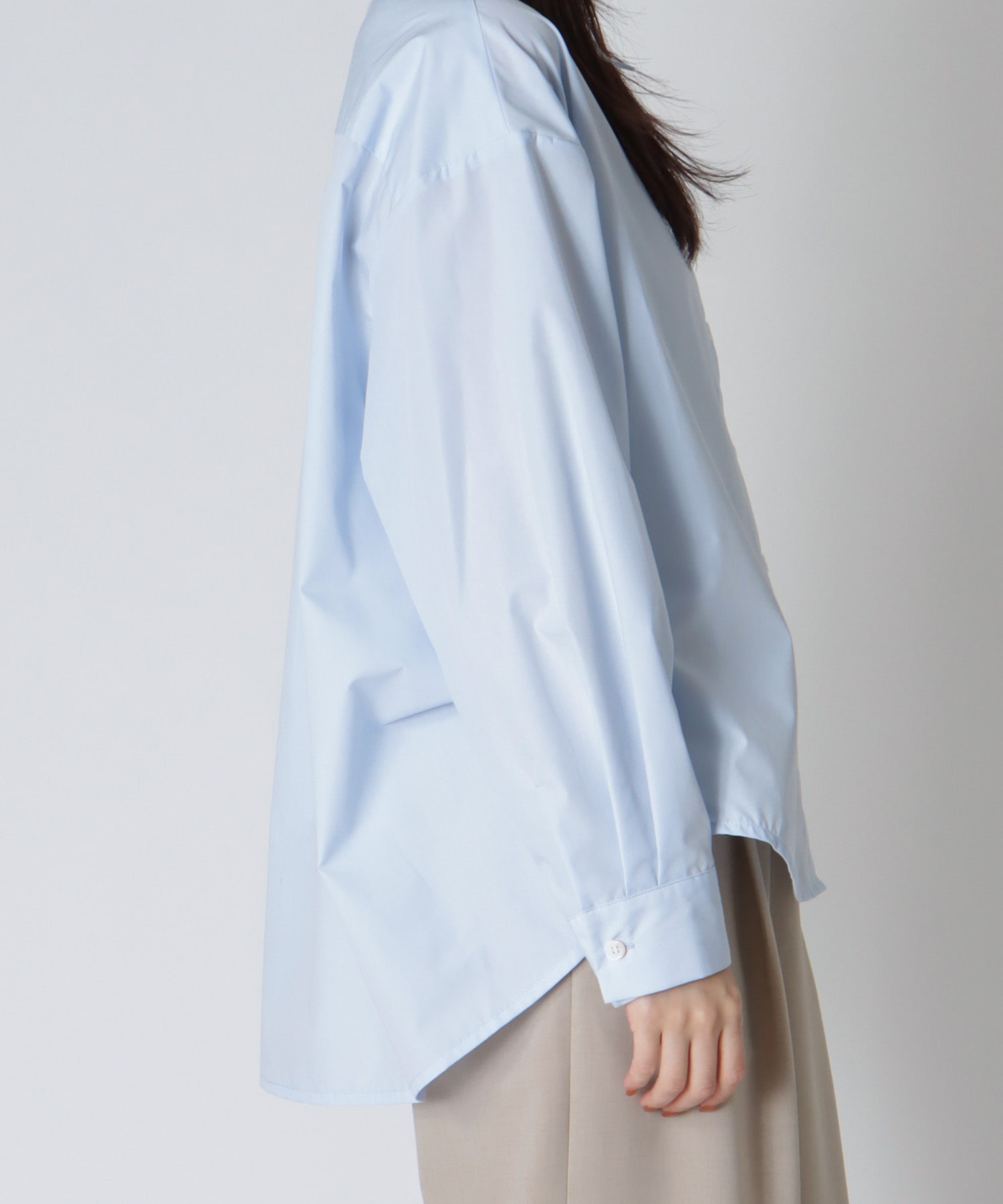 ＜Sugar Rose＞side tuck drape blouse