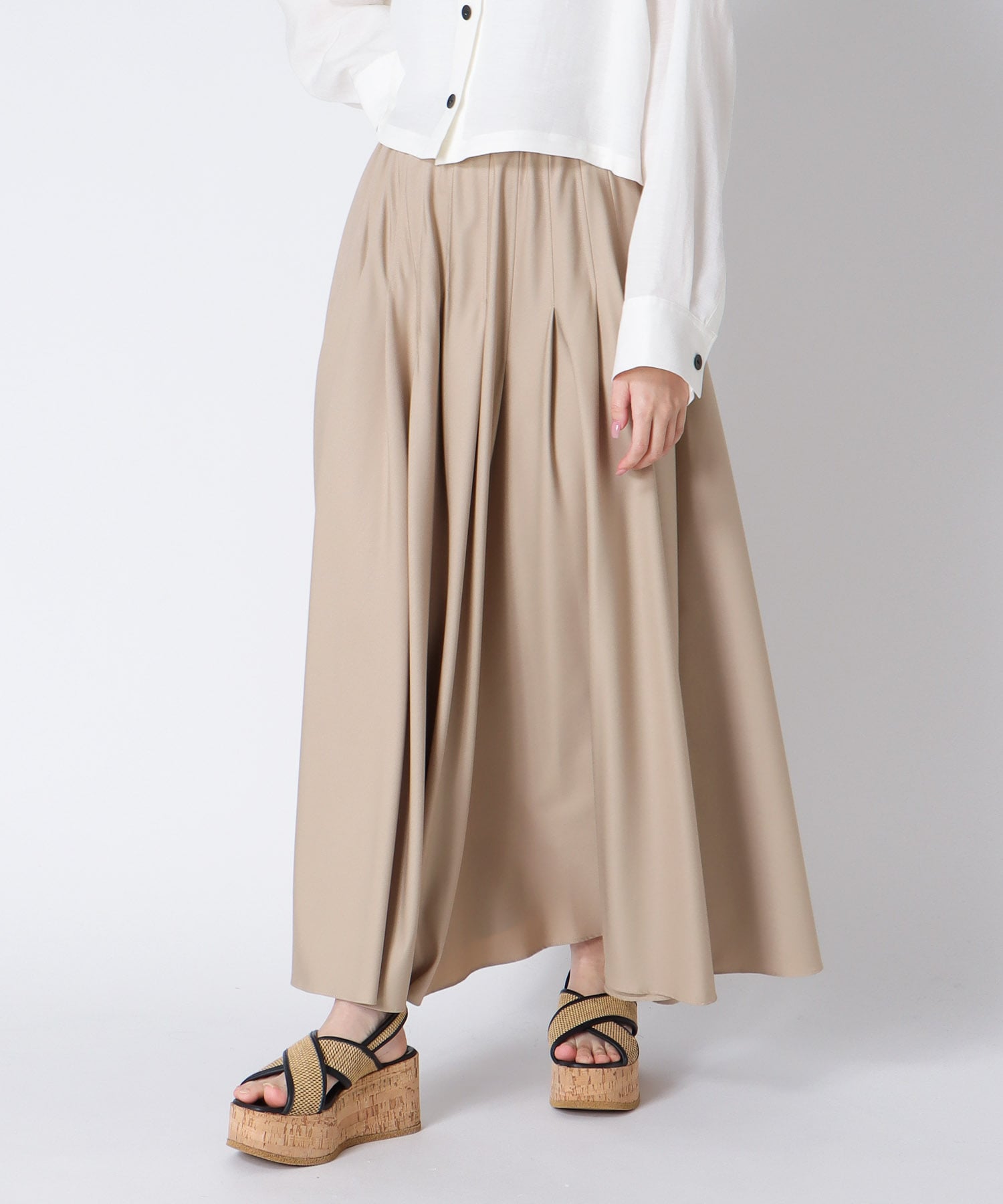 ＜Sugar Rose＞randam tuck skirt