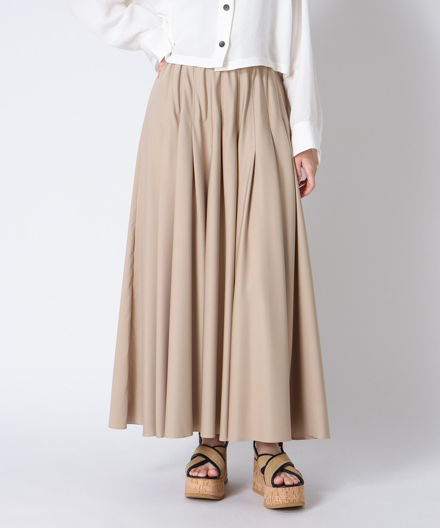 ＜Sugar Rose＞randam tuck skirt