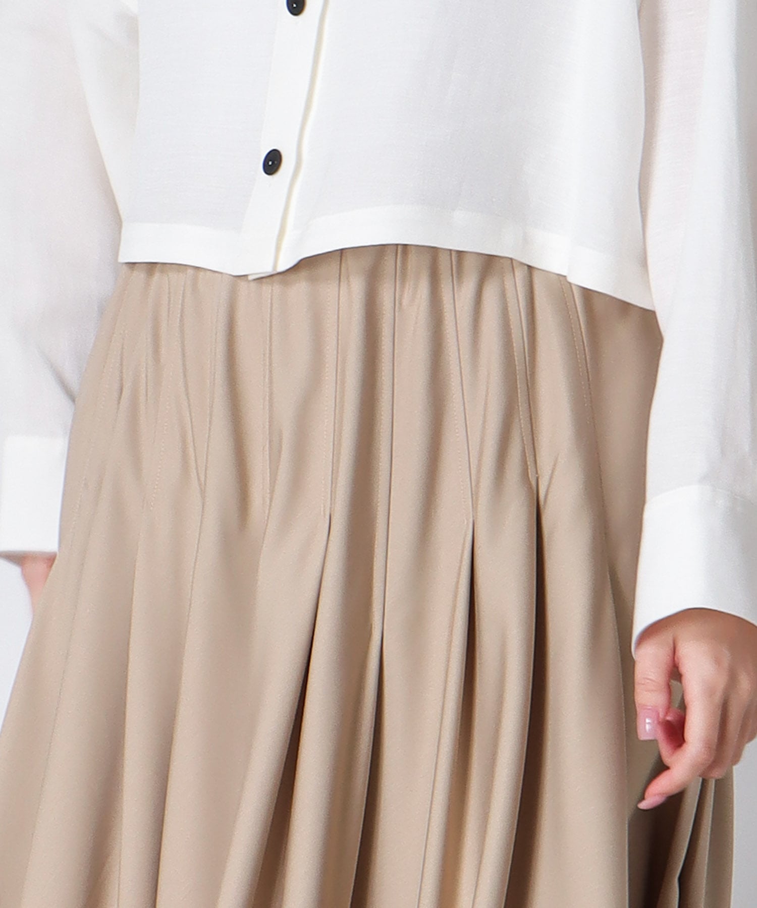 ＜Sugar Rose＞randam tuck skirt