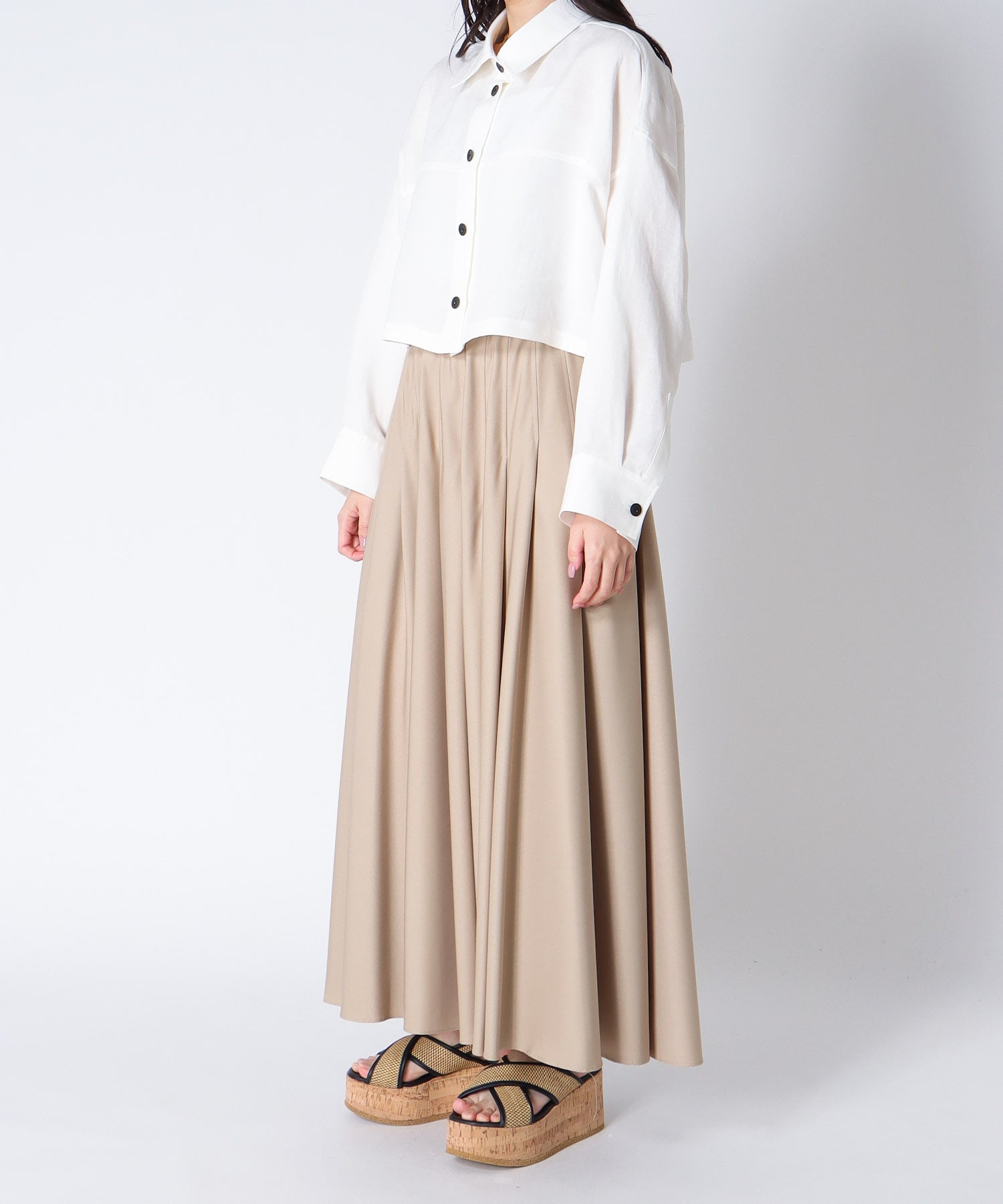＜Sugar Rose＞randam tuck skirt
