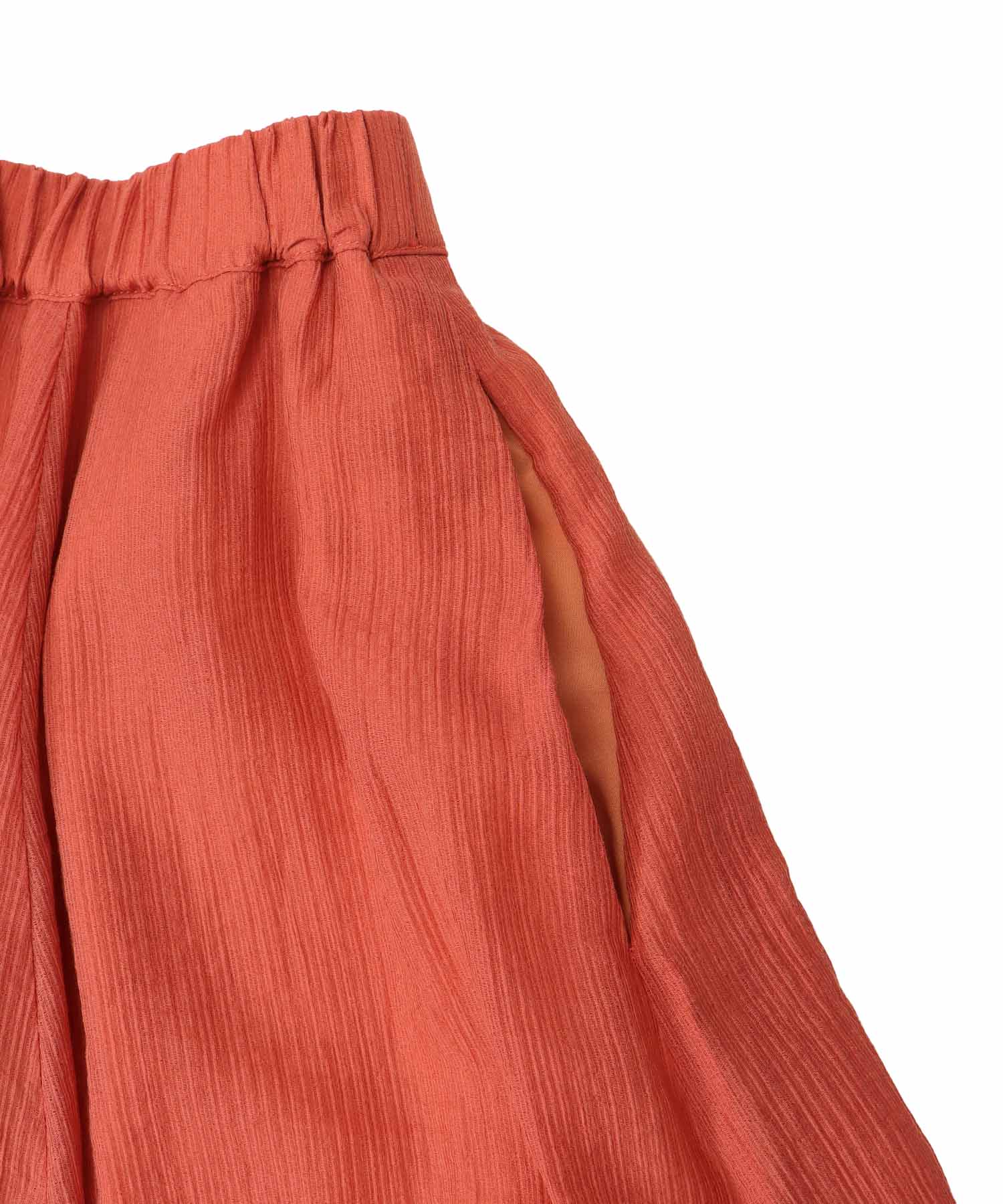 ＜Sugar Rose＞striped crepe flare skirt