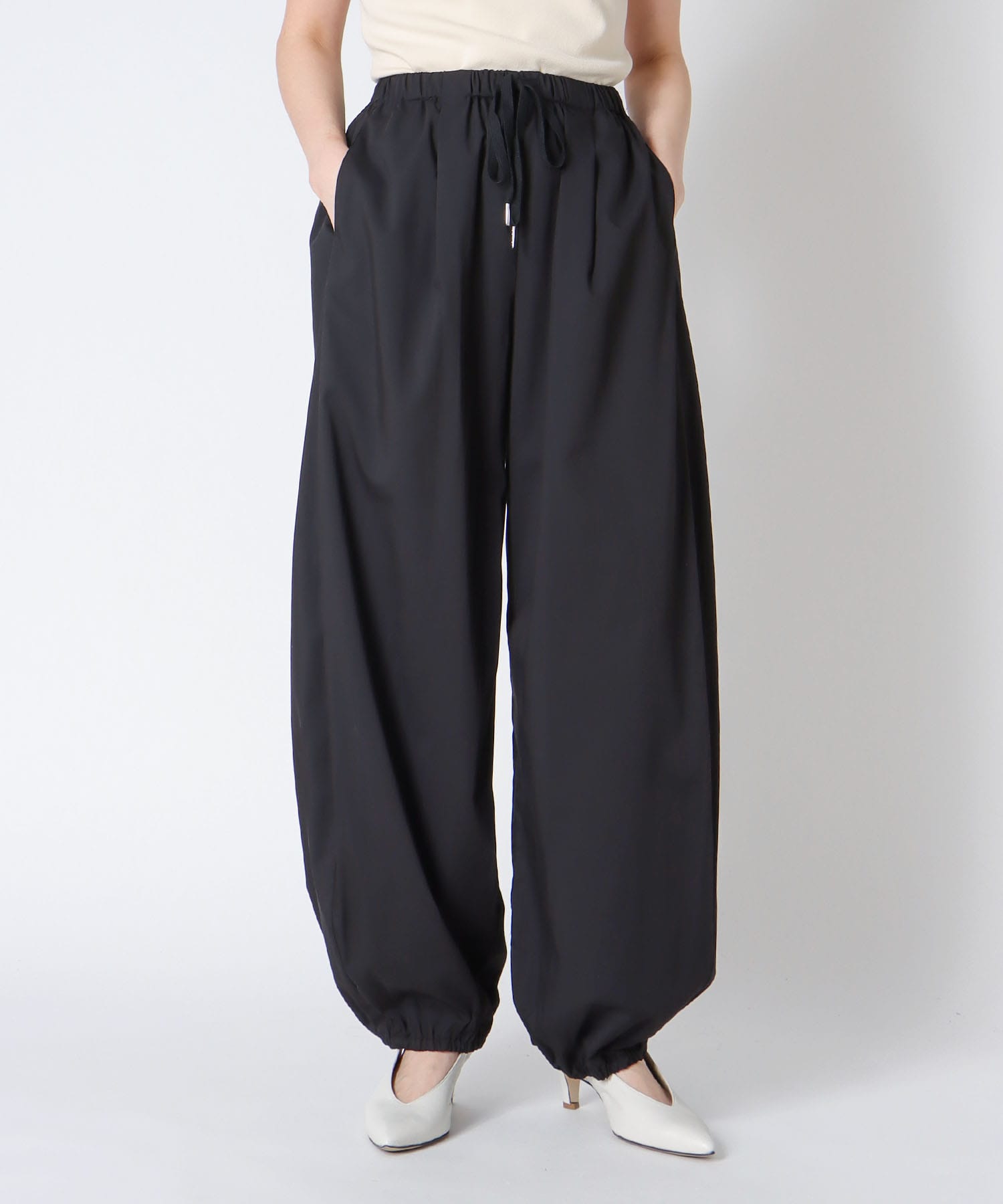 ＜Sugar Rose＞gather parachute pants