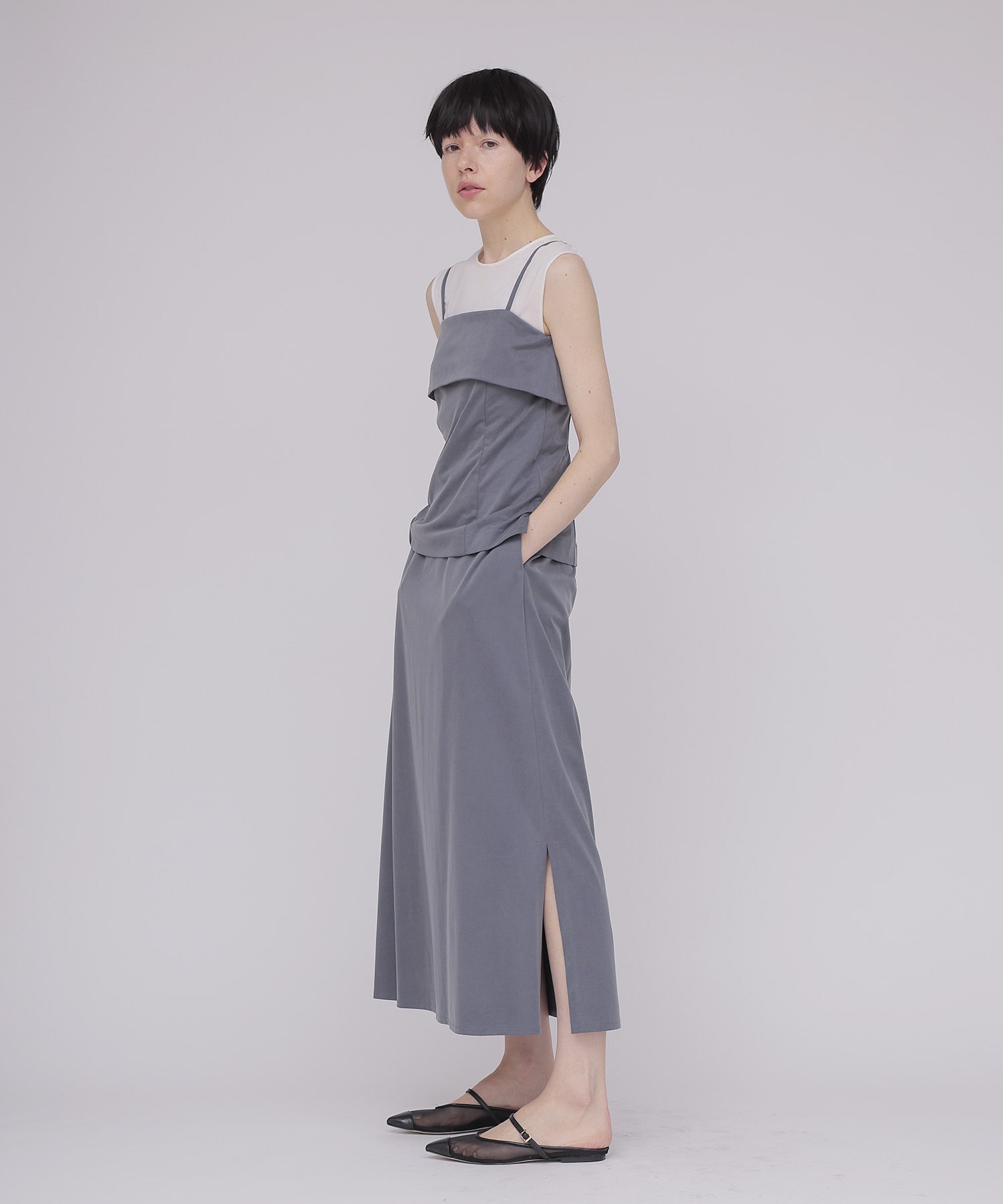 ＜B7＞cupra fibril jersey cami