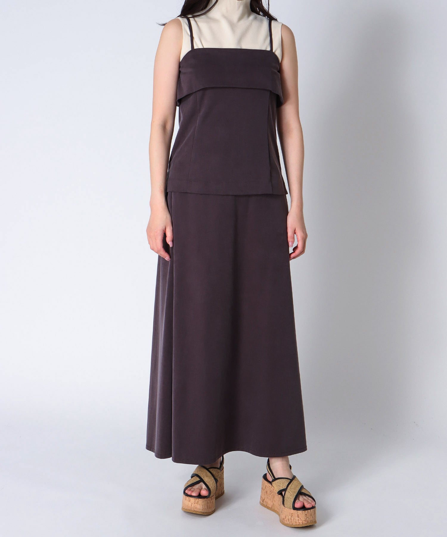 ＜B7＞cupra fibril jersey cami