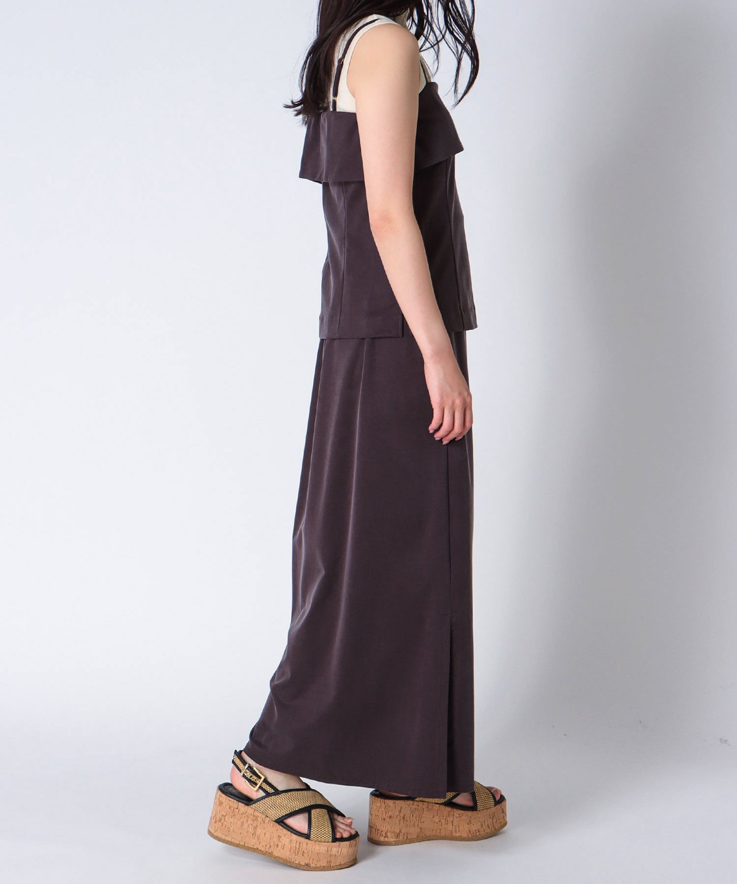 ＜B7＞cupra fibril jersey cami