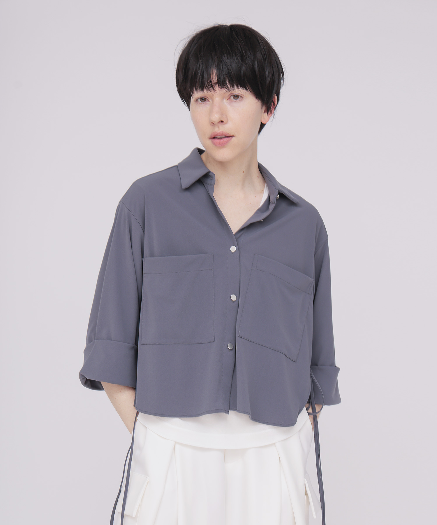 〔お家で試着〕＜B7＞jersey blouse