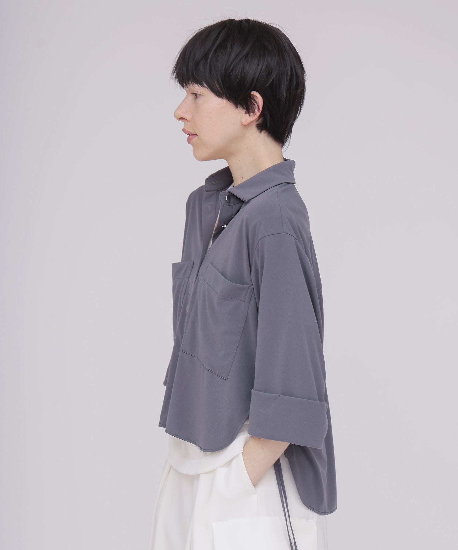 〔お家で試着〕＜B7＞jersey blouse