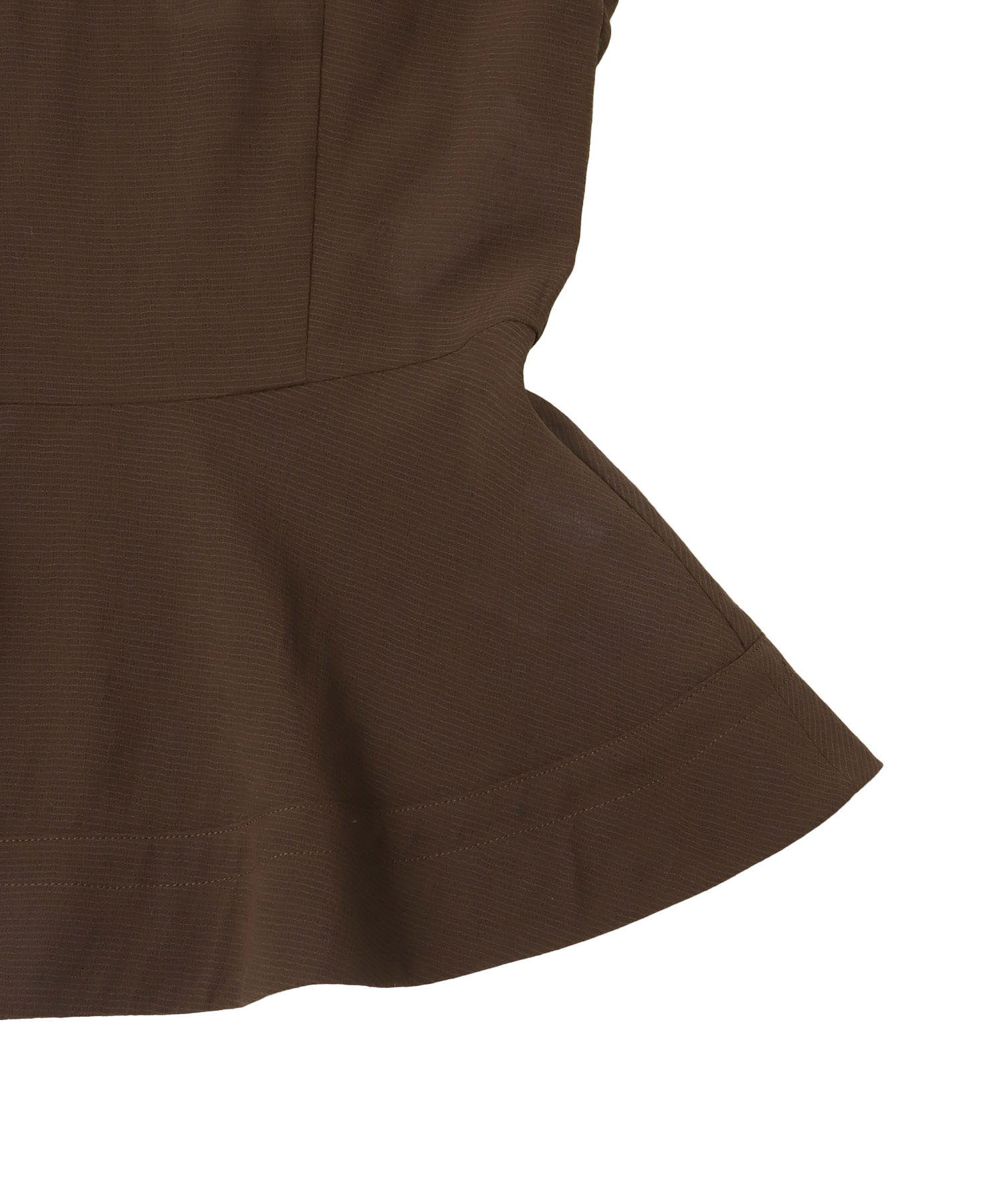 ＜B7＞double gauze soft peplum blouse