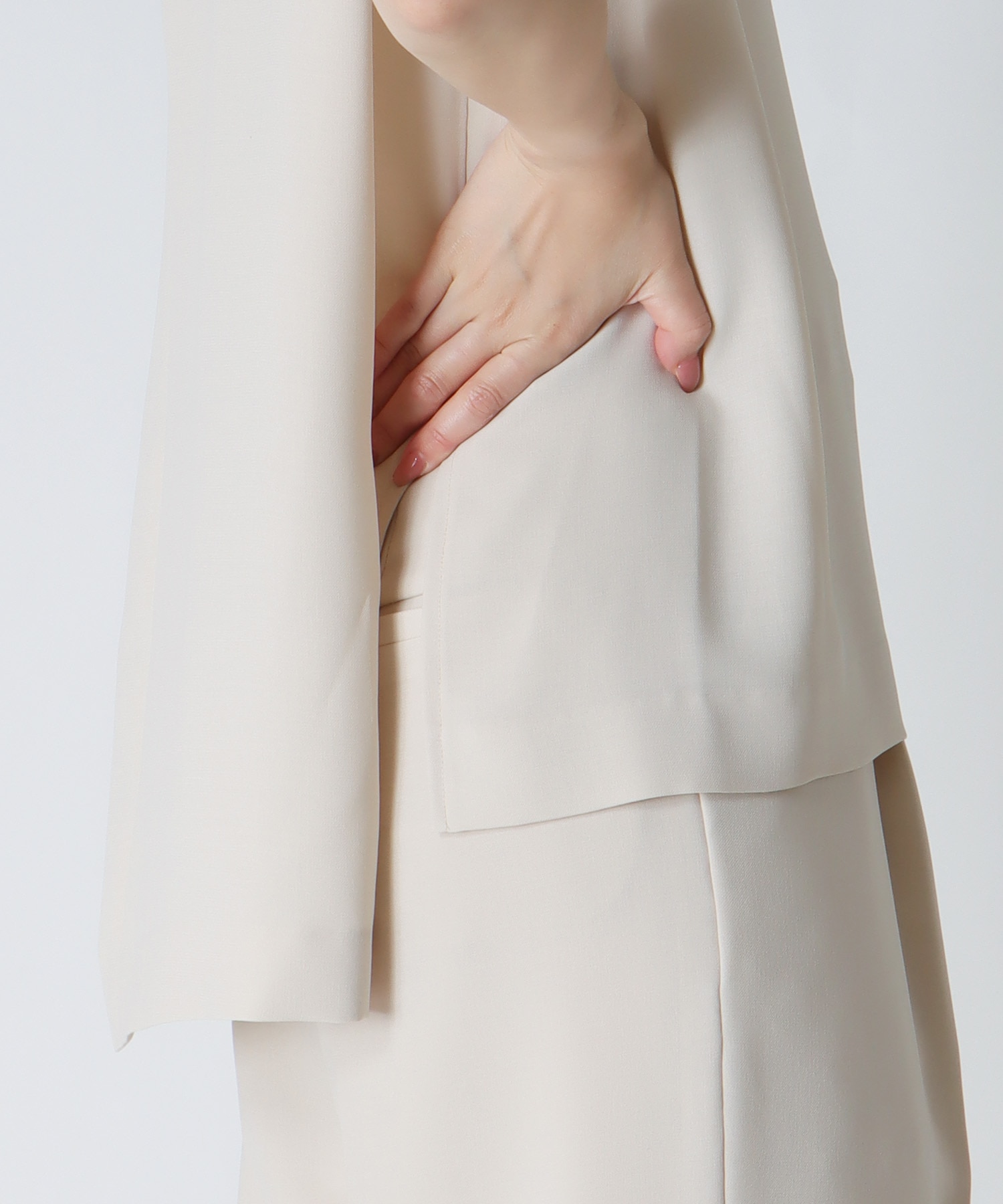 ＜B7＞melange twill sleeveless blouse