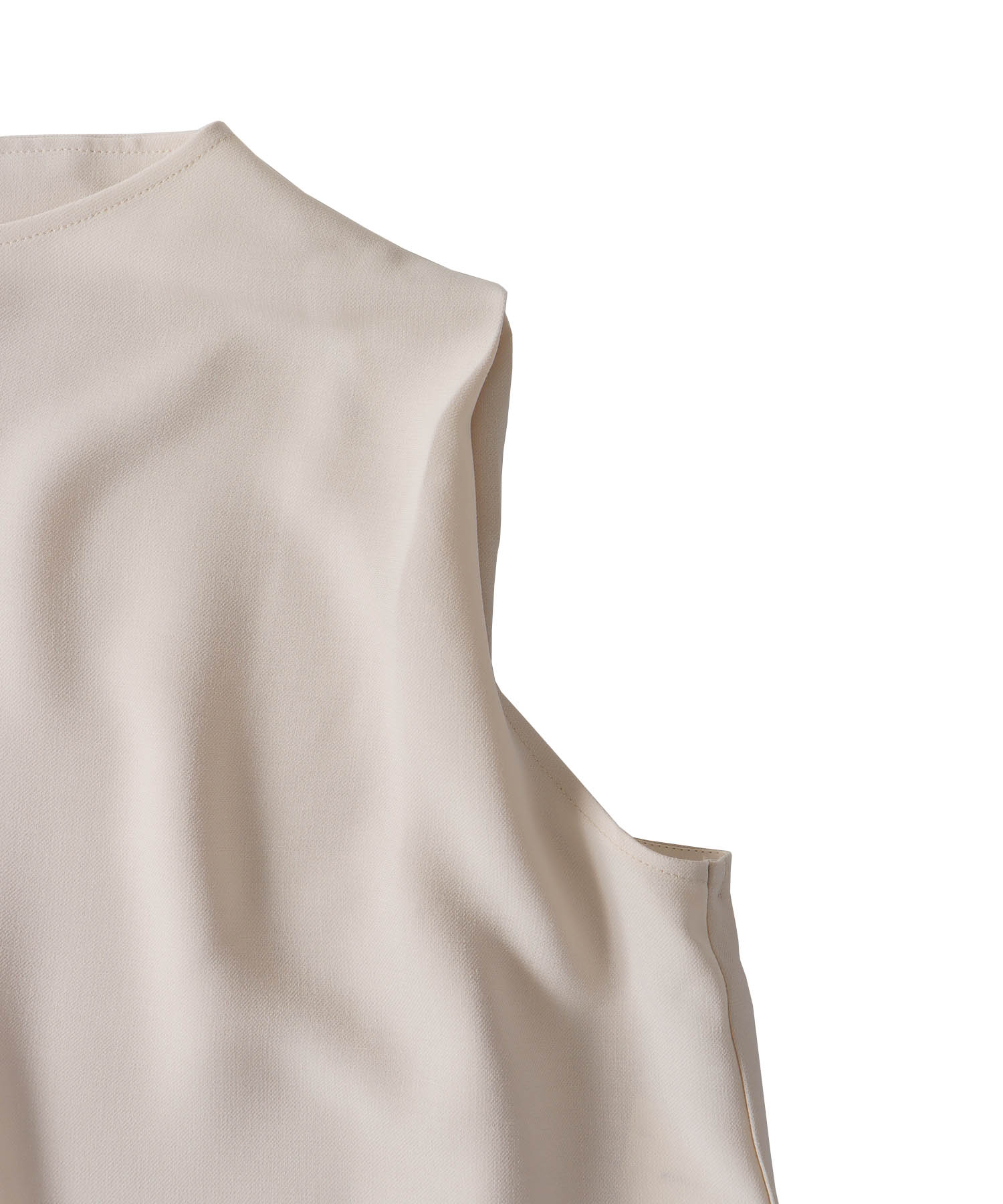 ＜B7＞melange twill sleeveless blouse